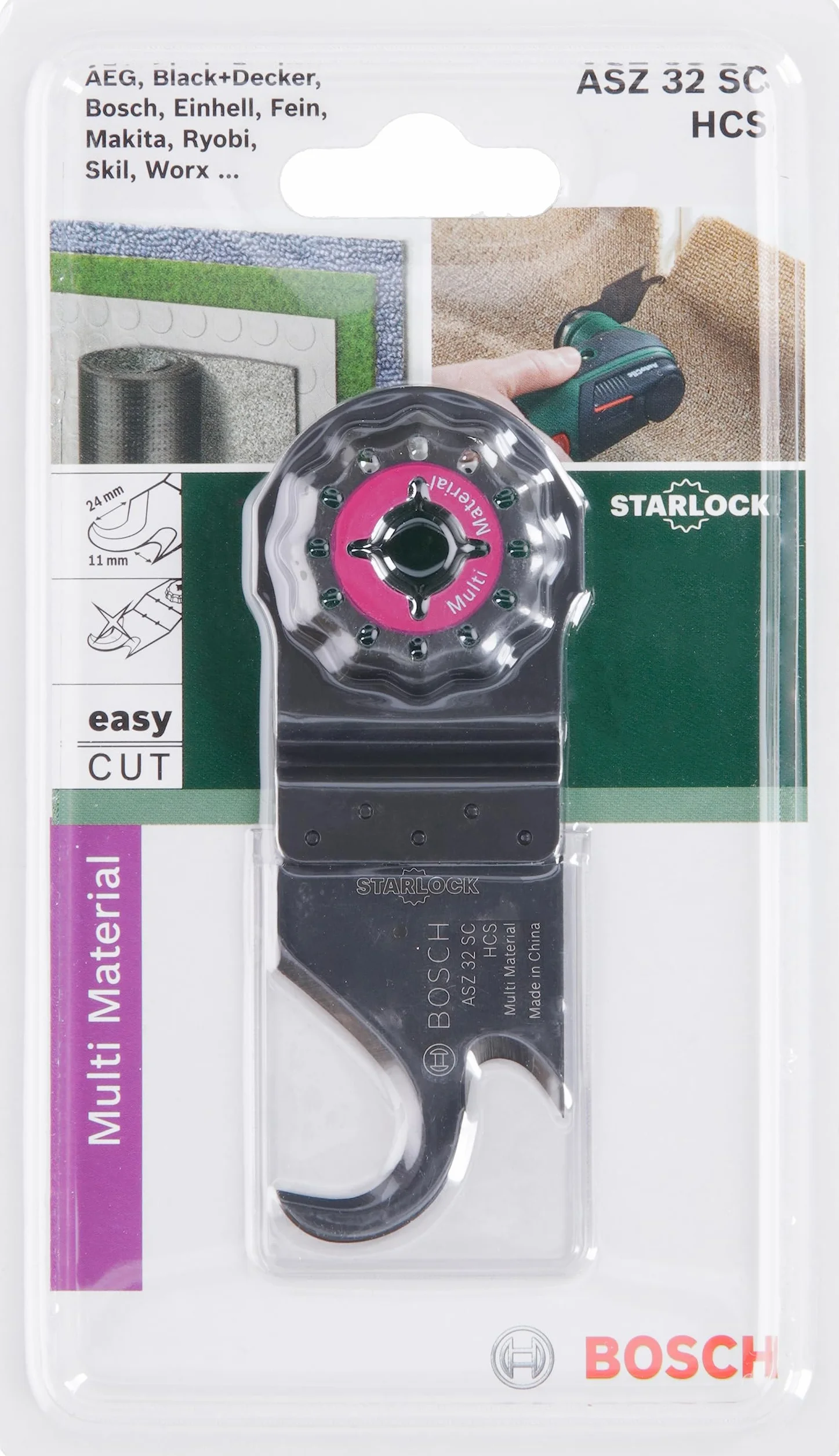 Bosch Profesional NÓŻ UNIWERSALNY HCS ASZ 32 SC 24 X 11 MM