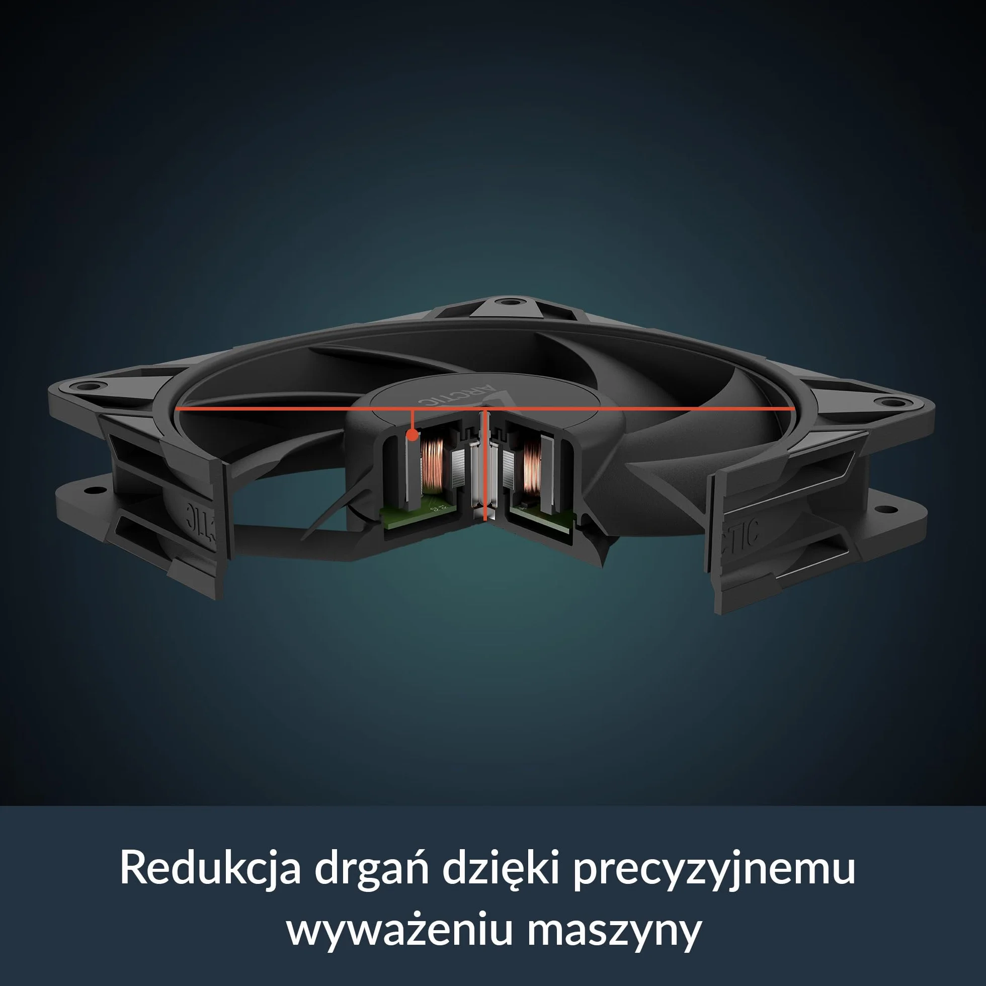 ARCTIC P12 Pro PST 5 Sztuk Wentylator PWM 120 mm 600-3000 rpm 0 RPM Czarny