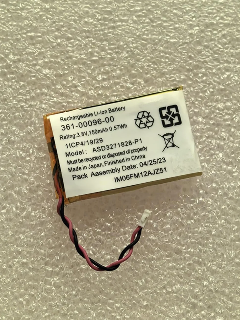 akumulator zastępczy kompatybilny z Gar-min Fenix5s Watch 361-00096-00 Accu 3,8 V 150 mAh