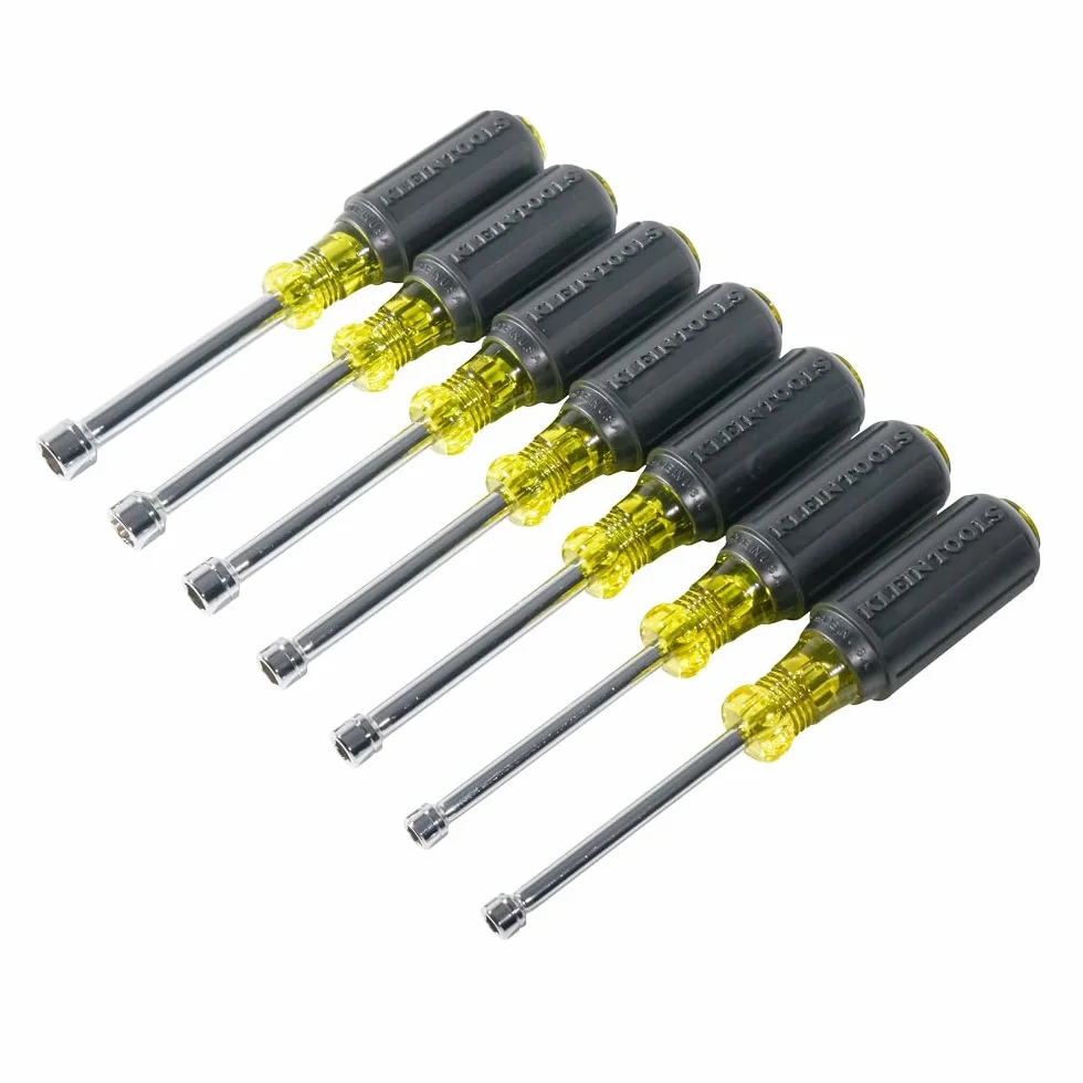 Zestaw sterowników do orzechów, żółty z czarnym uchwytem, Klein Tools 65160