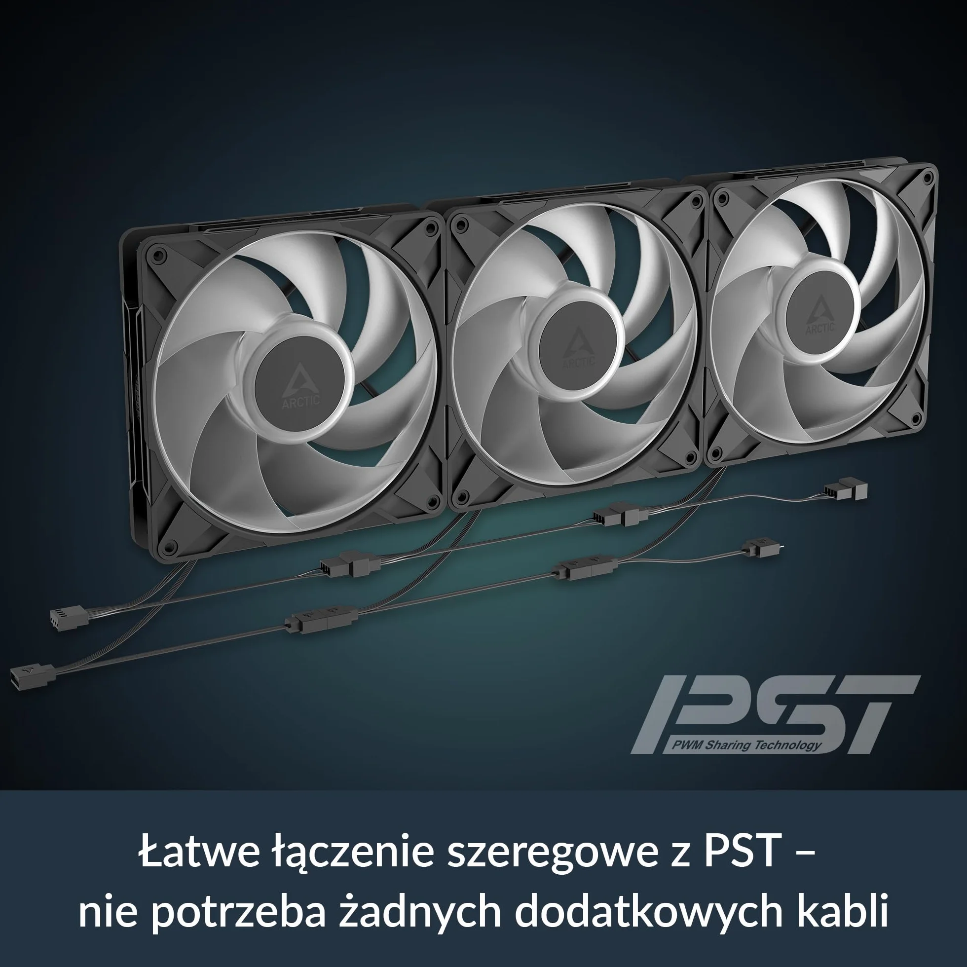 ARCTIC P14 Pro A-RGB - Mocny Wentylator Premium, Wentylator PWM 140 mm z Rozdzielaczem Kabla Y, 400-2500 rpm, 0 rpm <5% PWM, 5V Cyfrowy RGB, łożysko ślizgowe Hydrodynamiczne, 4-Pin - Czarny