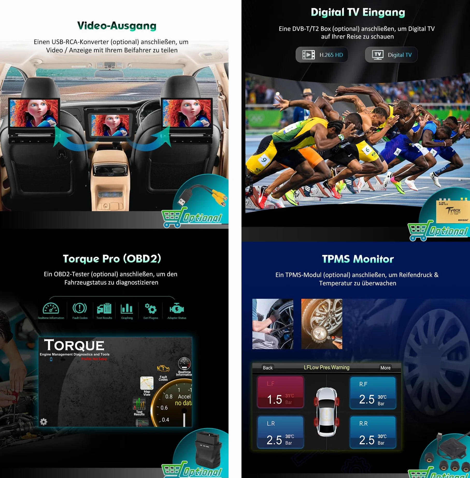 Radio samochodowe Android 14 8-rdzeniowy 4 GB RAM 64 GB ROM GPS Bluetooth CarPlay dla FIAT Grande Punto Linea