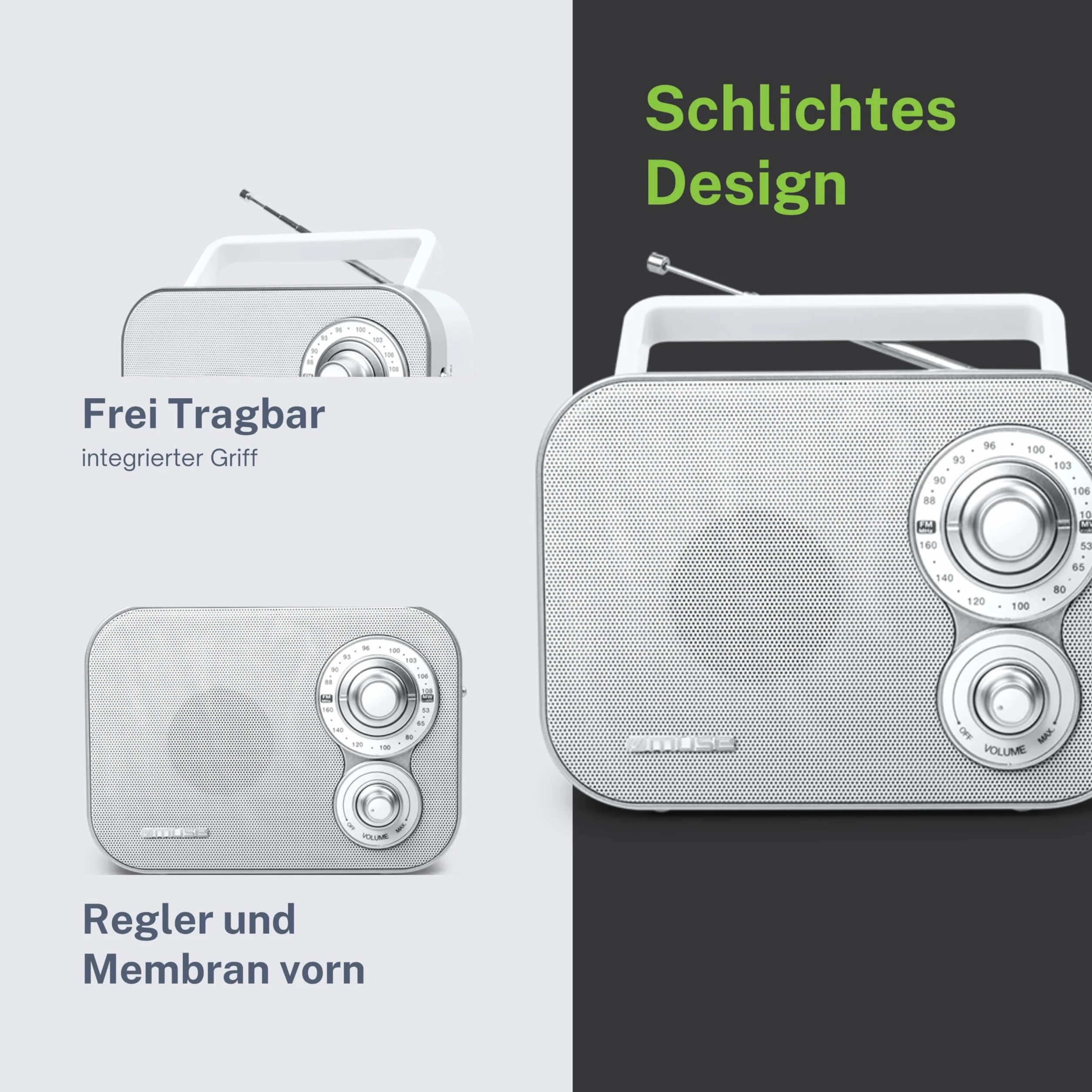 MUSE Radio M-051 RW Biały