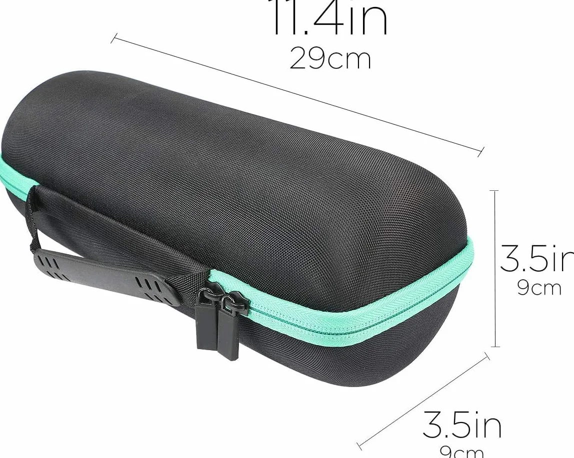 co2CREA Twarde etui na telefon komórkowy do JBL Charge 4 / JBL Charge 5 Przenośny bezprzewodowy głośnik Bluetooth (sam futerał) (turkusowy), Zielony Niebieski, 28 x 10.5 x 10.5 cm