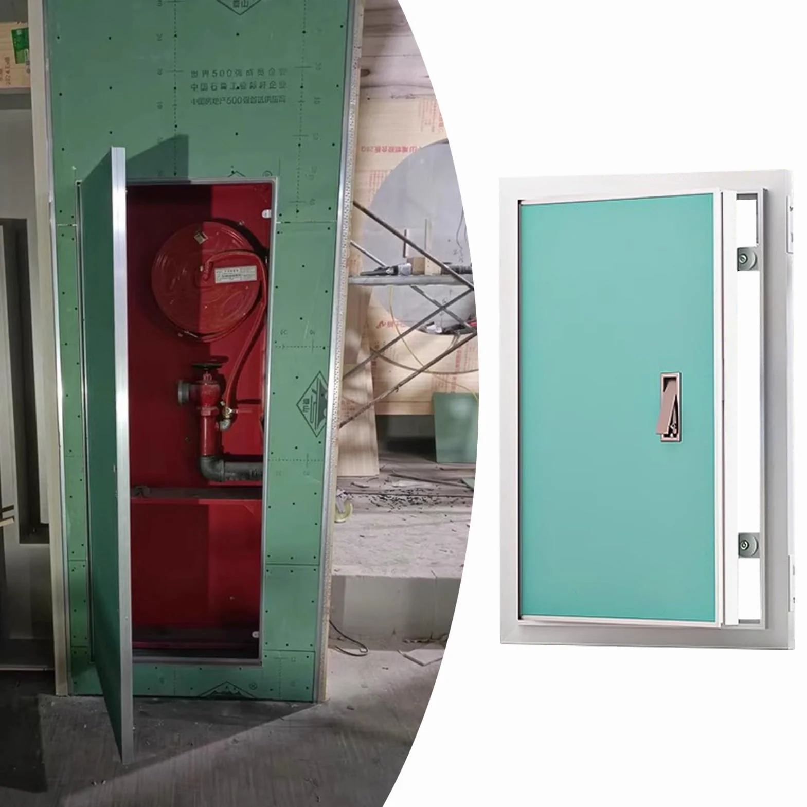 Pokrywa panelu dostępu do płyt kartonowo-gipsowych, ukryte drzwi inspekcyjne z aluminiową ramą do instalacji wodno-kanalizacyjnych i prysznicowych, montaż na płycie gipsowej, łatwy dostęp, trwała