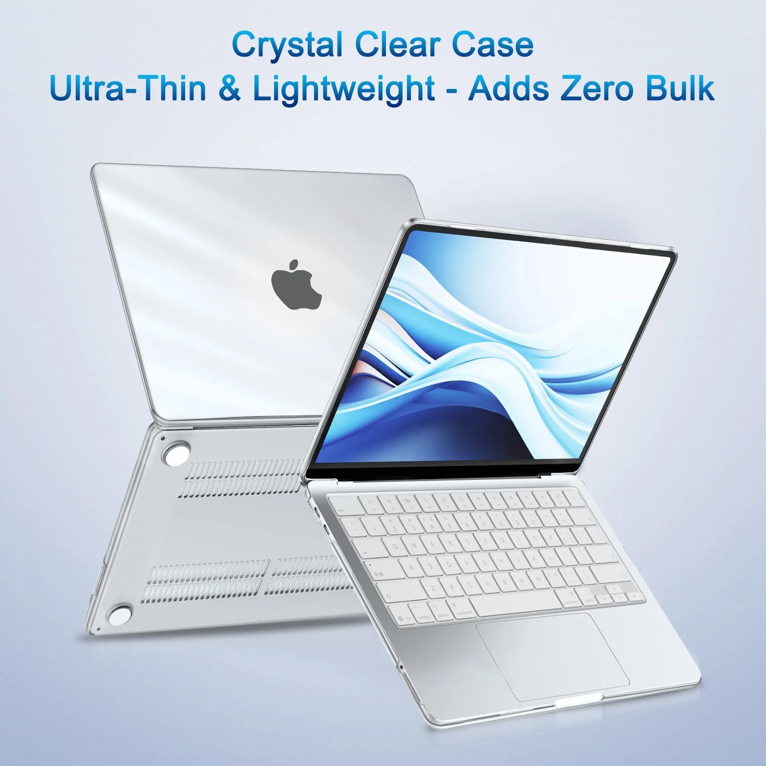 MOSISO Etui kompatybilne MacBook Neo 13 cali 2026 A3404 A18 Pro twardy futerał ochraniacz klawiatura przezroczysty