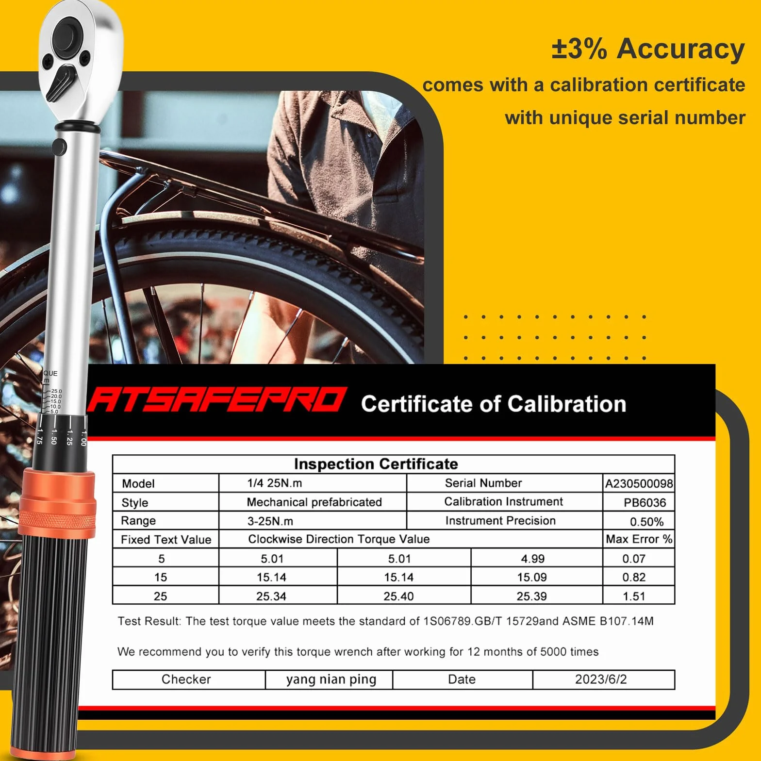 ATsafepro klucz dynamometryczny 1/4" 5-25NM, regulowany w dwóch kierunkach, 72 zęby, 1/4" Zestaw kluczy dynamometrycznych Moto Kit, drążek przedłużający i klucz nasadowy Torx