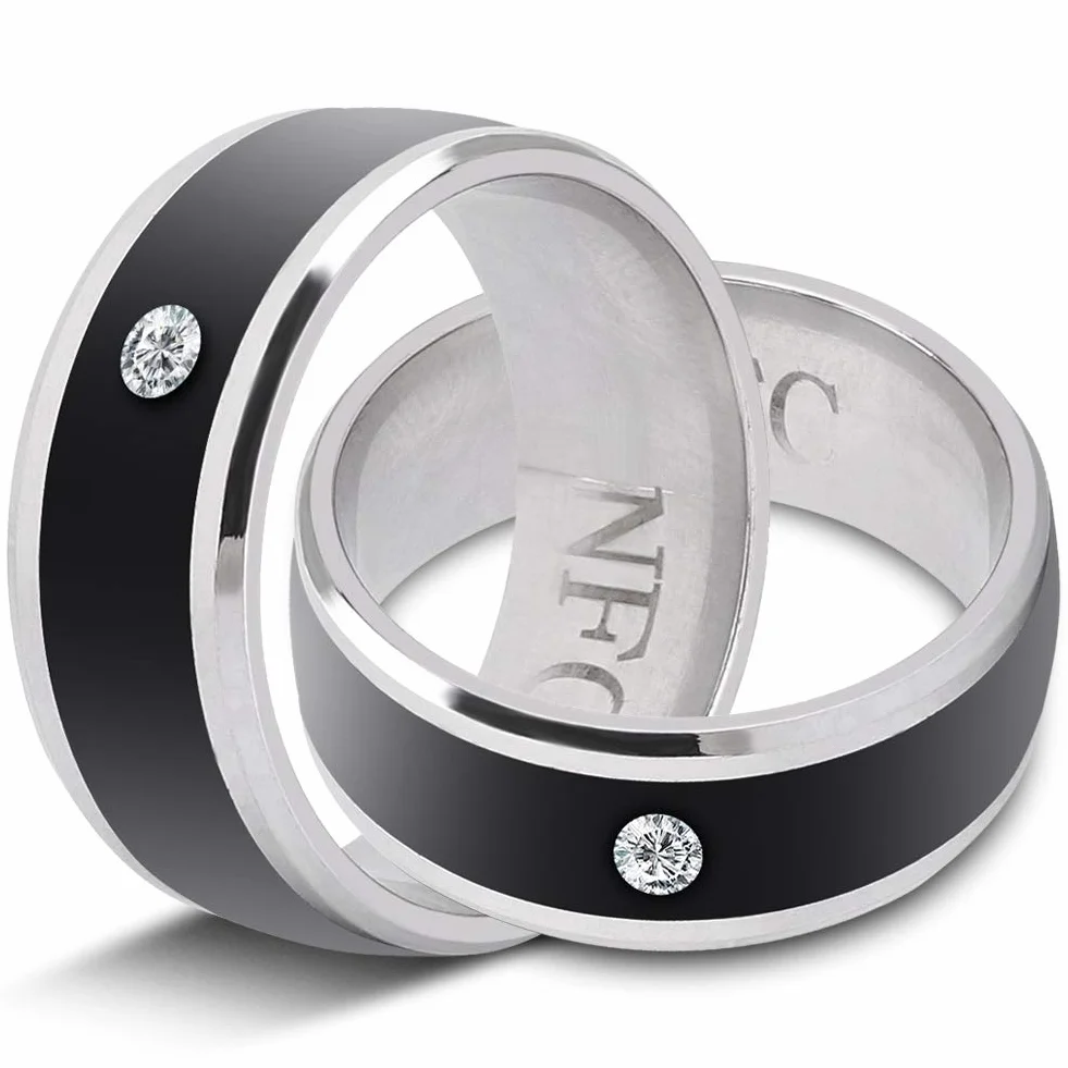 01 Inteligentny Magic Wearable Device - wielofunkcyjny Smart Ring z czułym chipem NFC do telefonów komórkowych (rozmiar 11, 12)