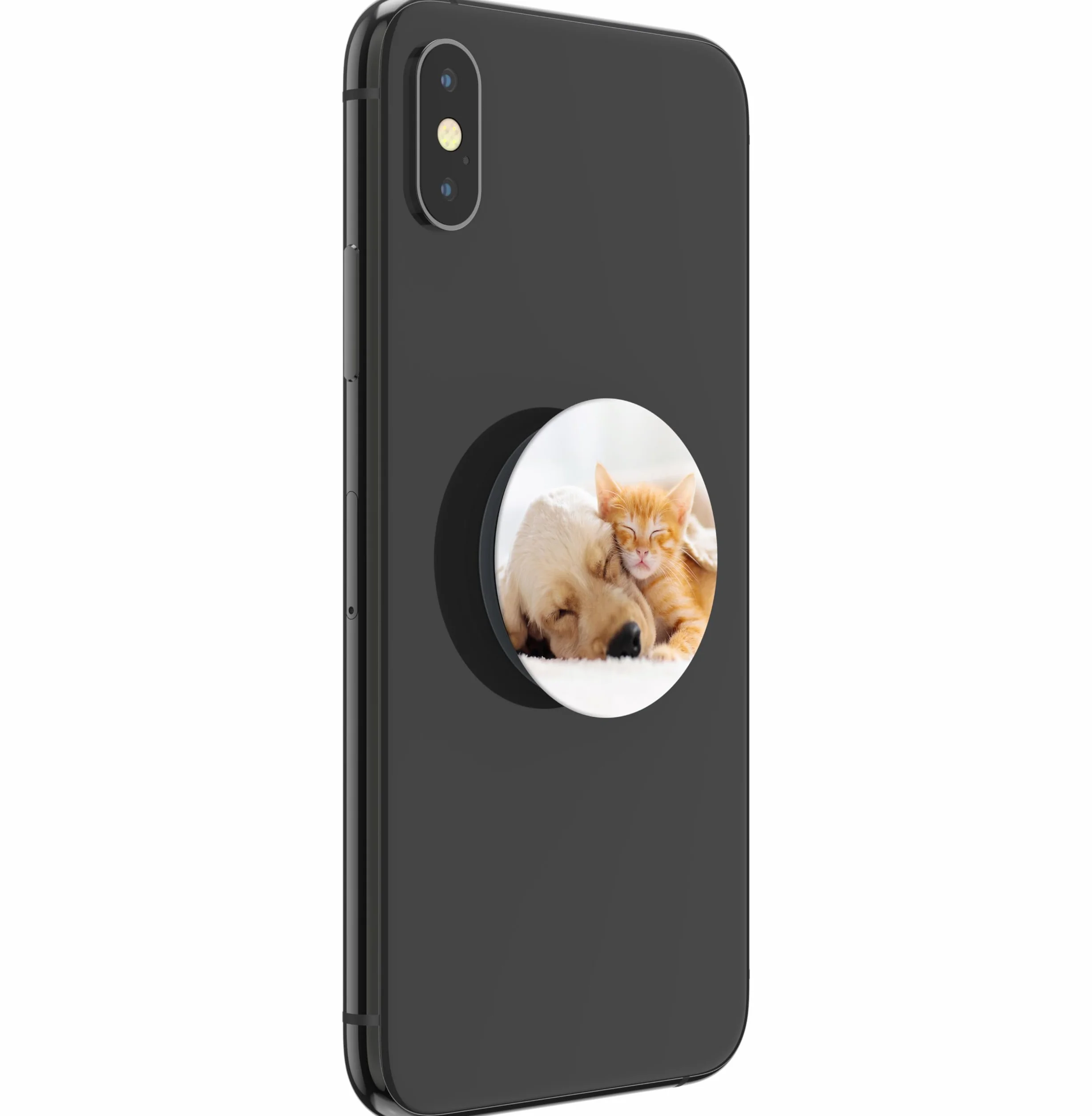 PopSockets PopGrip wysuwany uchwyt na palec Basic Cat & Dog do smartfonów i tabletów