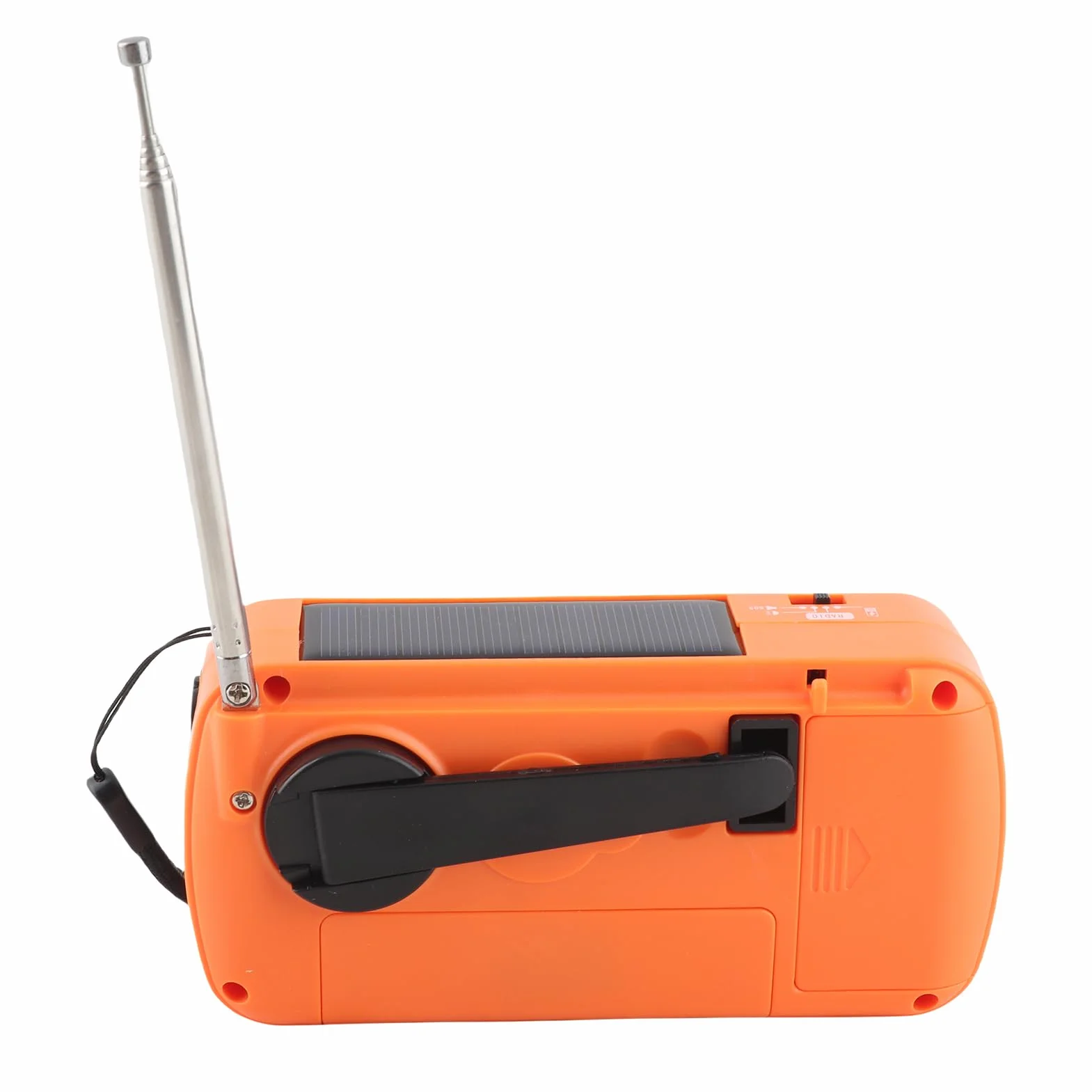 Radio awaryjne, 1200 mAh, akumulatorowe, ręczne radio na korbkę, przenośne powerbanki, latarka LED, AM/FM/SW1/SW2, zapasy awaryjne, ładowarka do telefonu komórkowego, SOS do domu (Pomarańczowy)