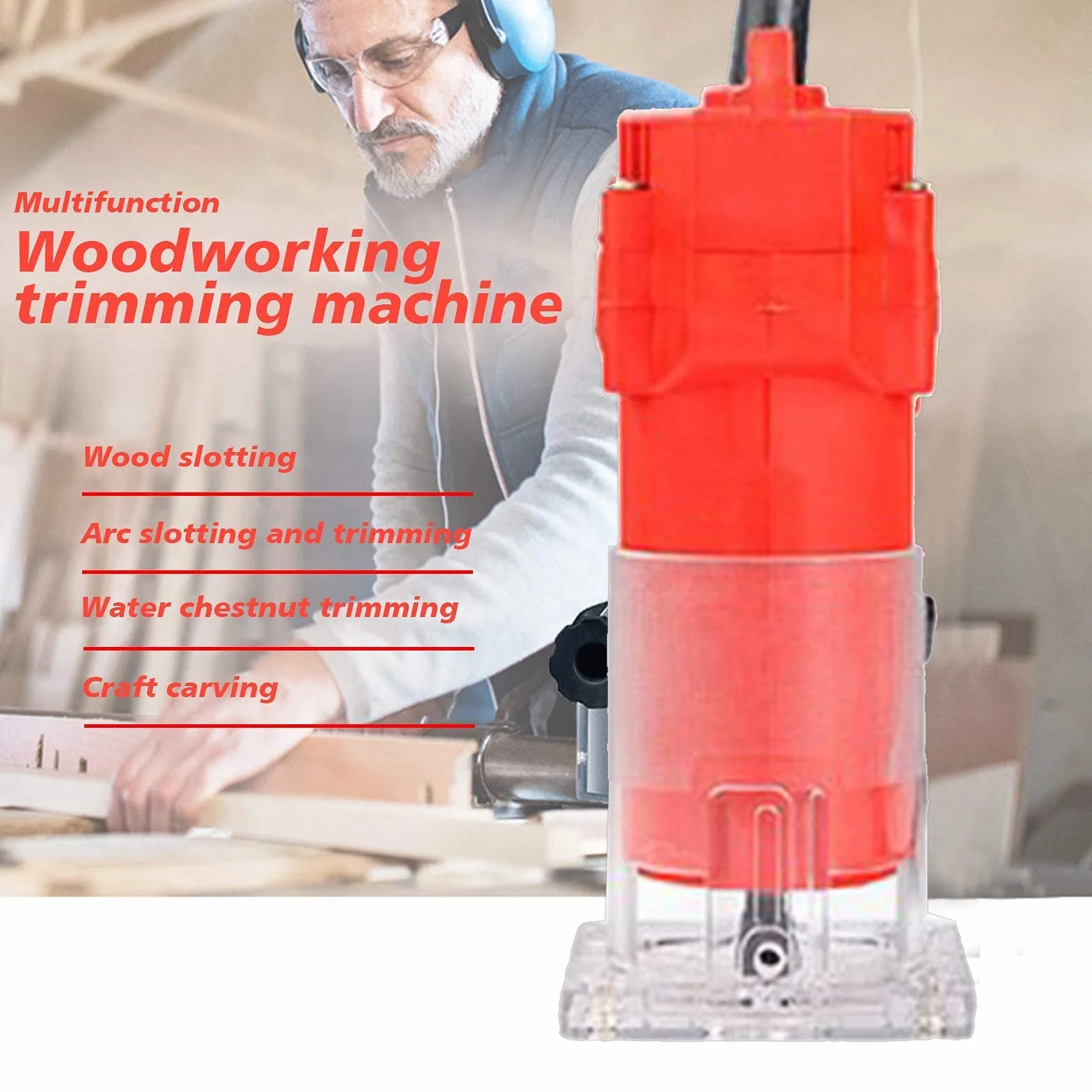 Narzędzie Do Wycinania Palmingu Do Obróbki Drewna, Maszyna Do Rzeźbienia W Drewnie, Frezarka 1/4 800 W, Elektryczna Przycinarka Ręczna, Obróbka Wzorów Diy, Produkcja Mebli