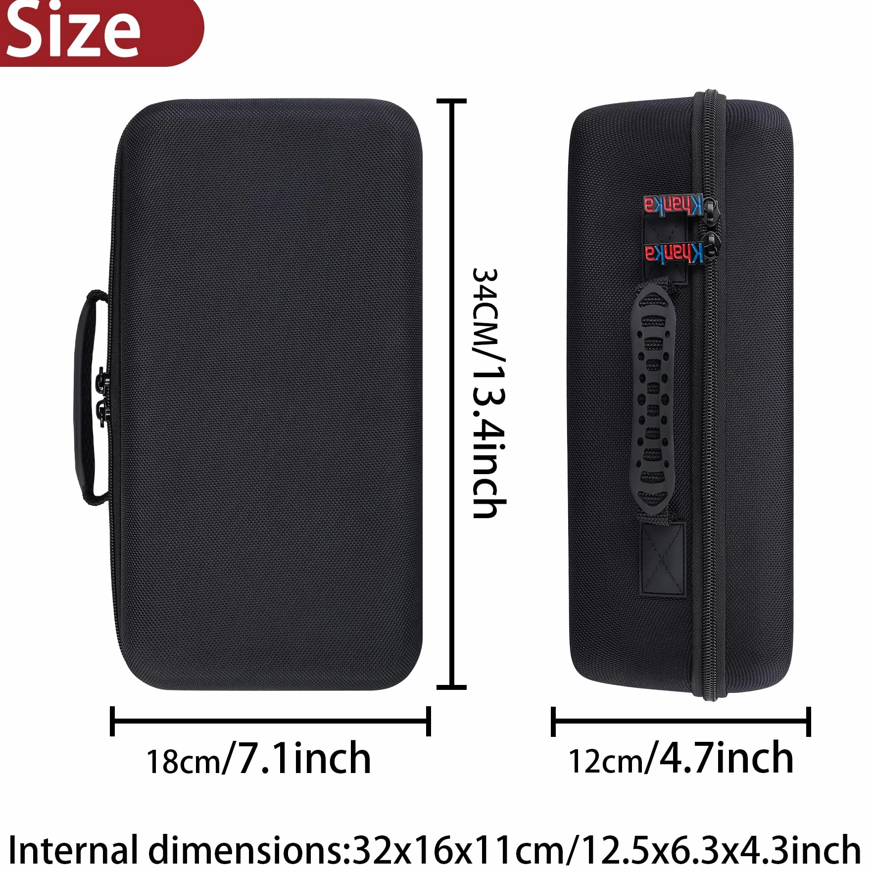 Khanka Twarde etui podróżne zamiennik głośnika Bluetooth Bose Soundlink Max, tylko etui (czarne)