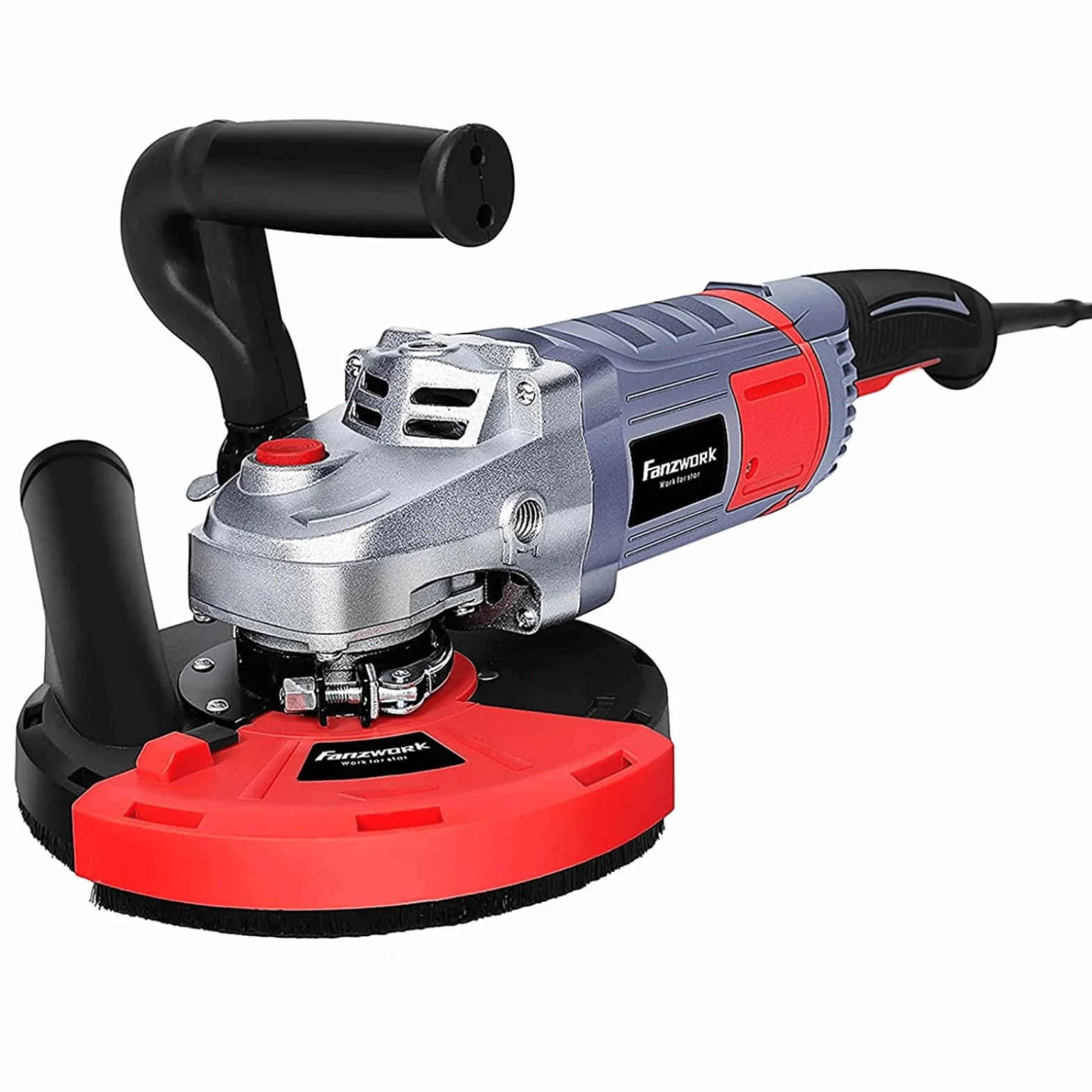 FANZTOOL Szlifierka do Betonu, zestaw z Diamentową Głowicą Szlifierską i oknem Odsysającym (2000 W/180 mm)