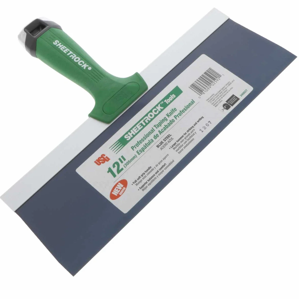 USG Sheetrock Pro Series Nóż do taśmowania płyt gipsowo-kartonowych Blue Steel z uchwytem typu Matrix + bezpłatny mieszalnik do masy szpachlowej