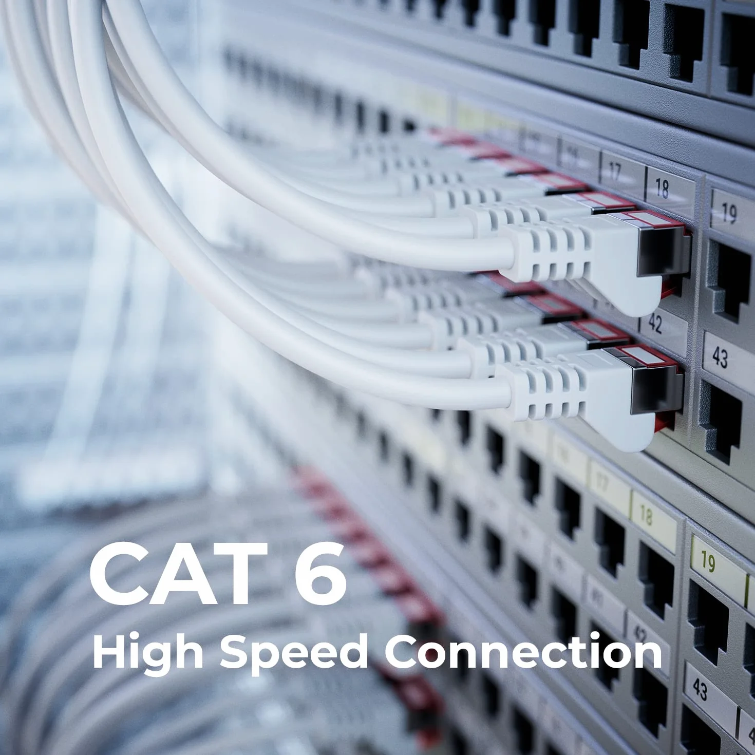 deleyCON 5x 0,5m CAT6 Patchkabel S/FTP PiMF Ekranowanie CAT-6 RJ45 Kabel Sieciowy Ethernet LAN DSL Switch Router Modem Access Point Patchfelder - Biały