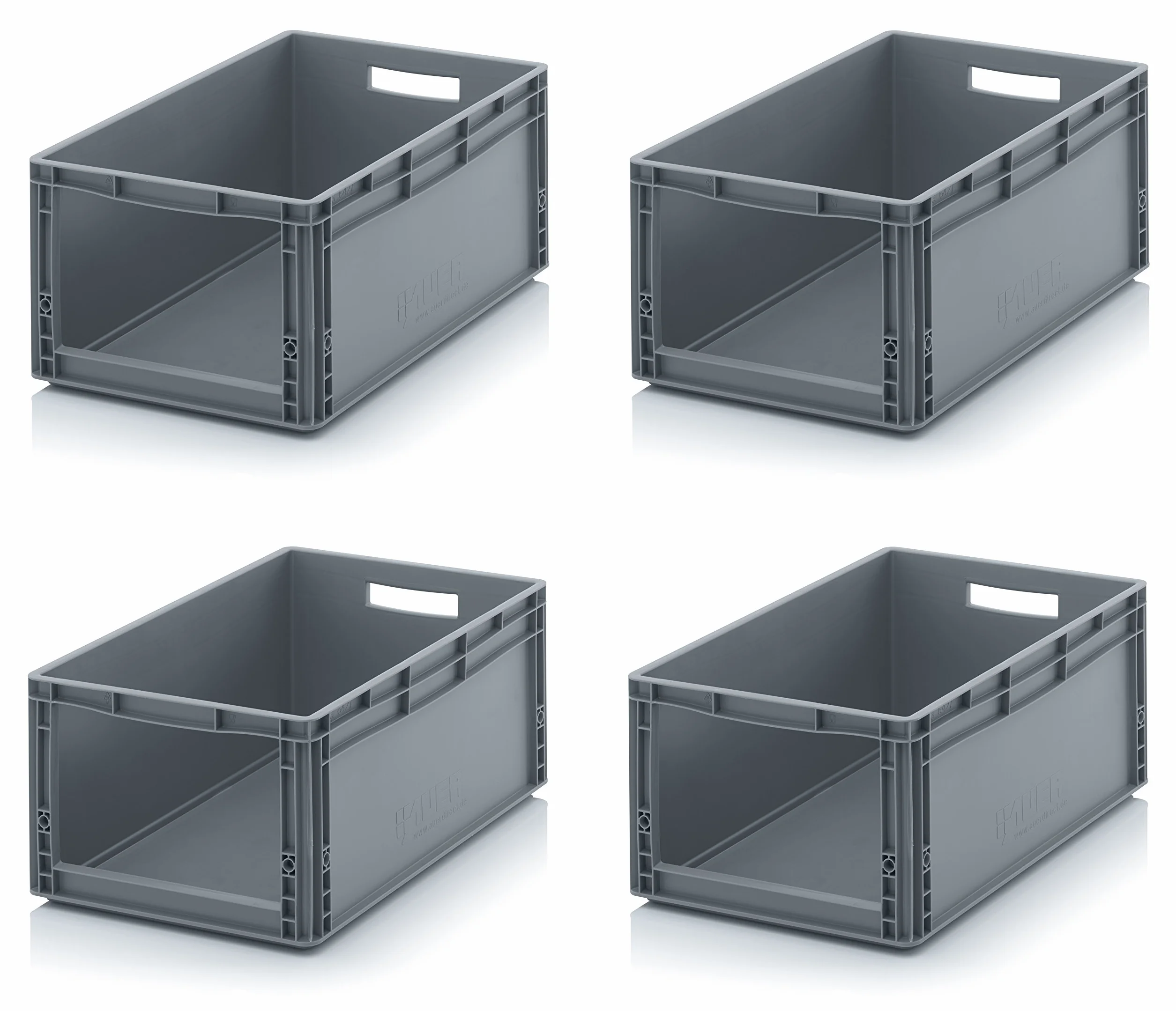 4 x Euro pojemnik do przechowywania 60 x 40 x 27 cm wraz z calówką gratis * Euro pojemnik z okienkiem