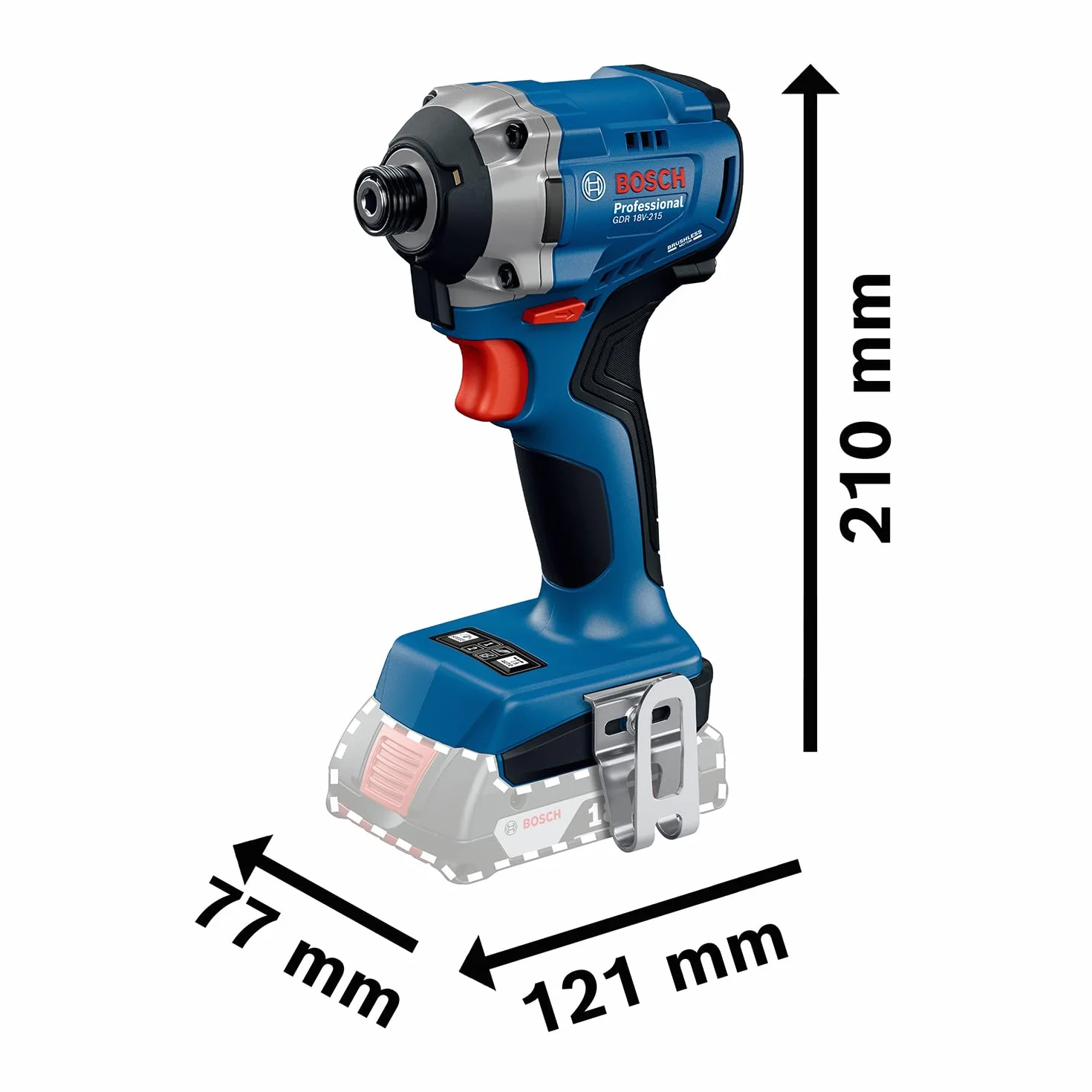 Bosch Professional 18 V firmy Bosch: akumulatorowa wkrętarka udarowa GDR 18V-215 (walizka L-BOXX)