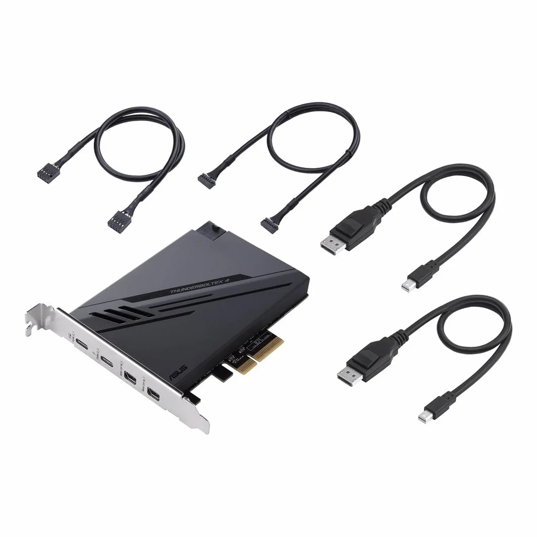 ASUS Karta ThunderboltEX 4, PCI Express, 2 x Thunderbolt 4 (USB-C), 2 x wejście Mini DisplayPort, TBT Header, USB 2.0