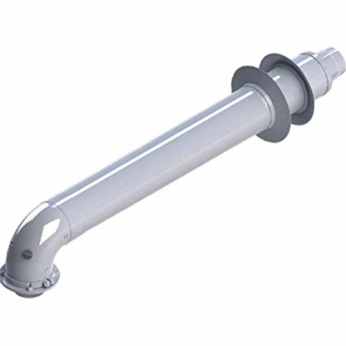 Ariston 3319048 akcesoria do gazowych podgrzewaczy przepływowych Next Evo X Sft, pełne wyjście, poziome, 60/100 mm, z przyłączem analizy, szare