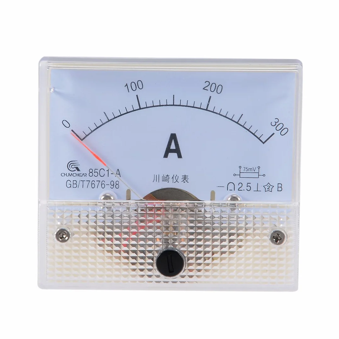 Ruilogod 85C1-A Analogowy prądowy miernik panelu DC 300A AMMETER do testowania obwodu AMPER Tester Gauge 1 szt