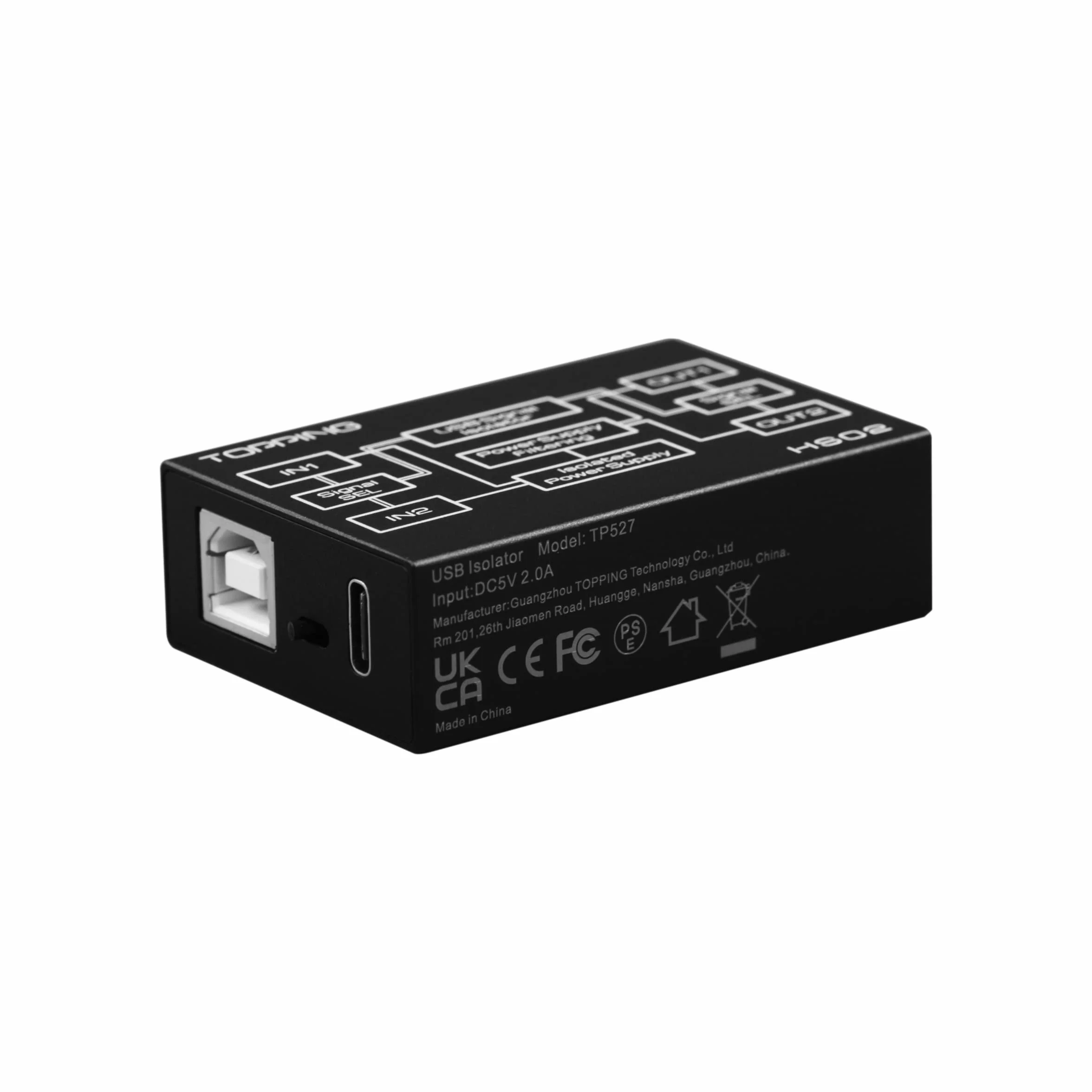 Topping HS02 USB 2.0 izolator audio PCM32bit 768kHz DSD512 Native