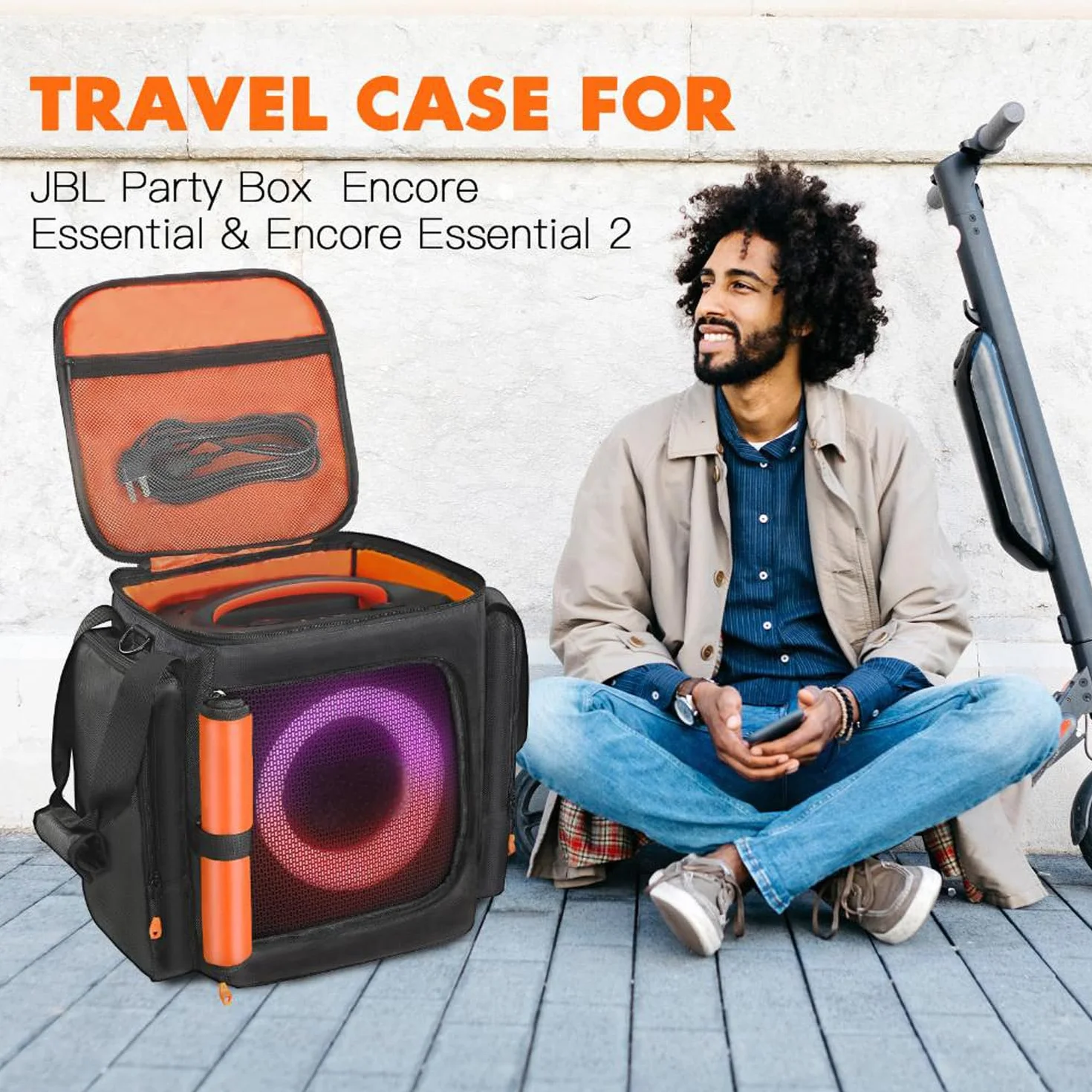 Torba na głośnik JBL Partybox Encore Essential/Essential 2, przenośny pokrowiec z kieszeniami