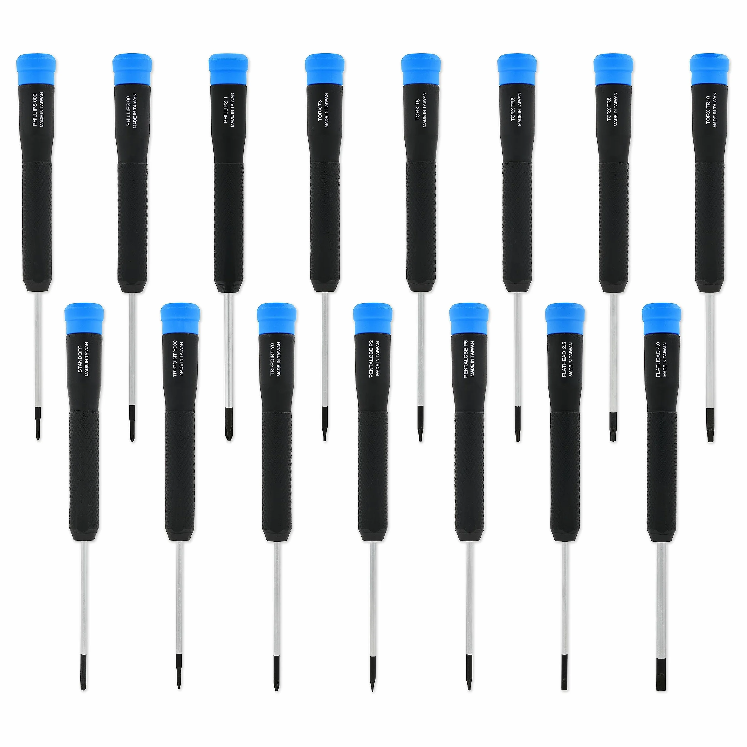 iFixit Marlin Screwdriver Set, 15 precyzyjnych śrubokrętów (4 mm) do napraw elektroniki, np. smartfonów, laptopów, PC, kompatybilny z Apple