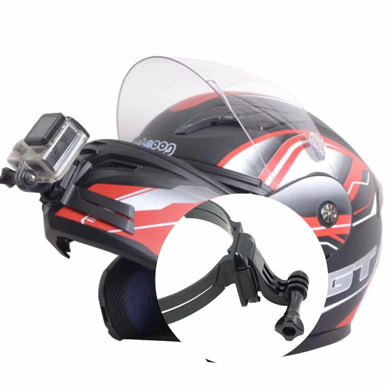 Uchwyt na kask motocyklowy do GoPro Hero 11 10 9 8 7 Xiaomi Yi SJCAM