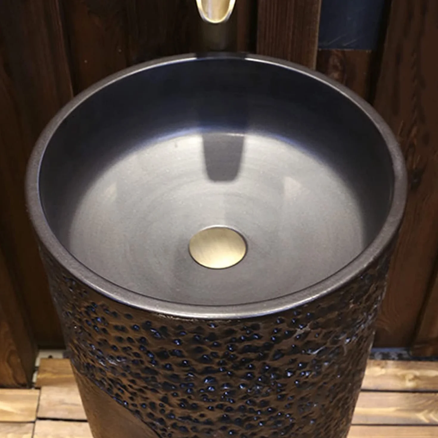 Wolnostojąca umywalka łazienkowa na cokole Art Hotel Home owalny zlew łazienkowy, umywalka łazienkowa z podstawą ceramiczna umywalka do (jedna bez lustra)