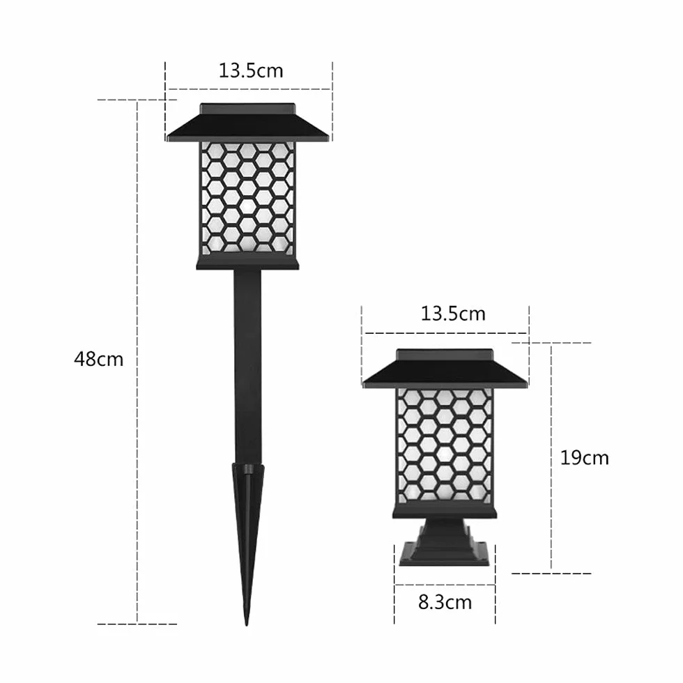 Słupkowa lampa zewnętrzna, solarna latarnia trawnikowa, solarna lampa stołowa, kolumna, wodoodporne oświetlenie słupowe IP65, nowoczesne lampy słupkowe, lampa ogrodowa do krajobrazu, l