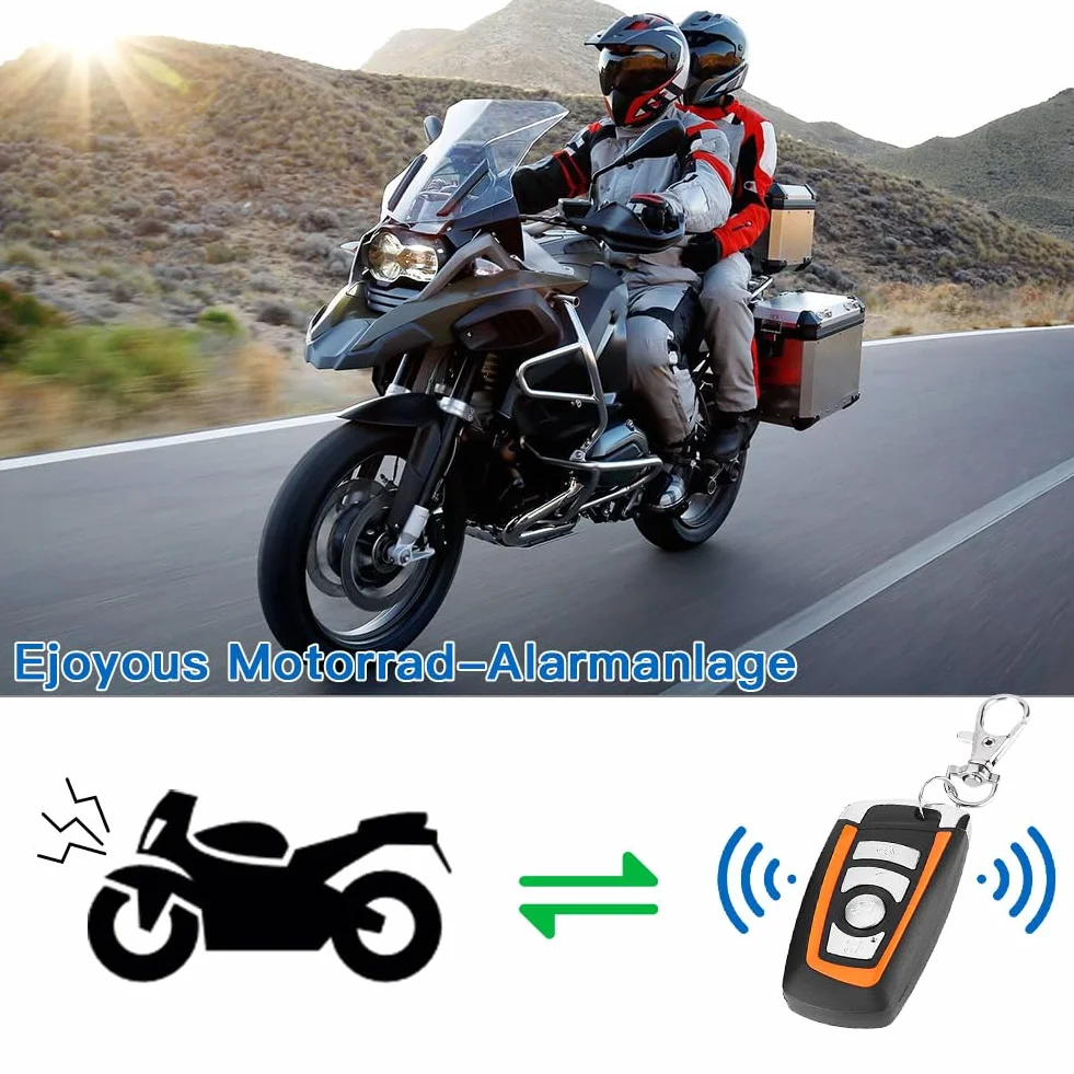 Motocyklowy system alarmowy 12V 125dB uniwersalny wodoodporny bezprzewodowy z 2 pilotami