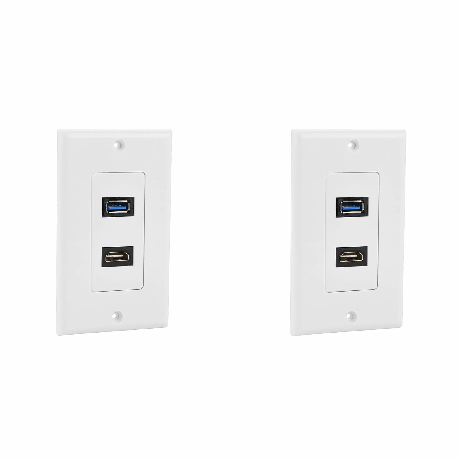 2 szt. HDMI USB3.0 Dwa w Jednym Zintegrowany Multimedialny Panel ścienny Gniazdo Audio-wideo Komponent HDMI Kompozytowe Audio-wideo Panel Montażowy do Gniazdka ściennego do
