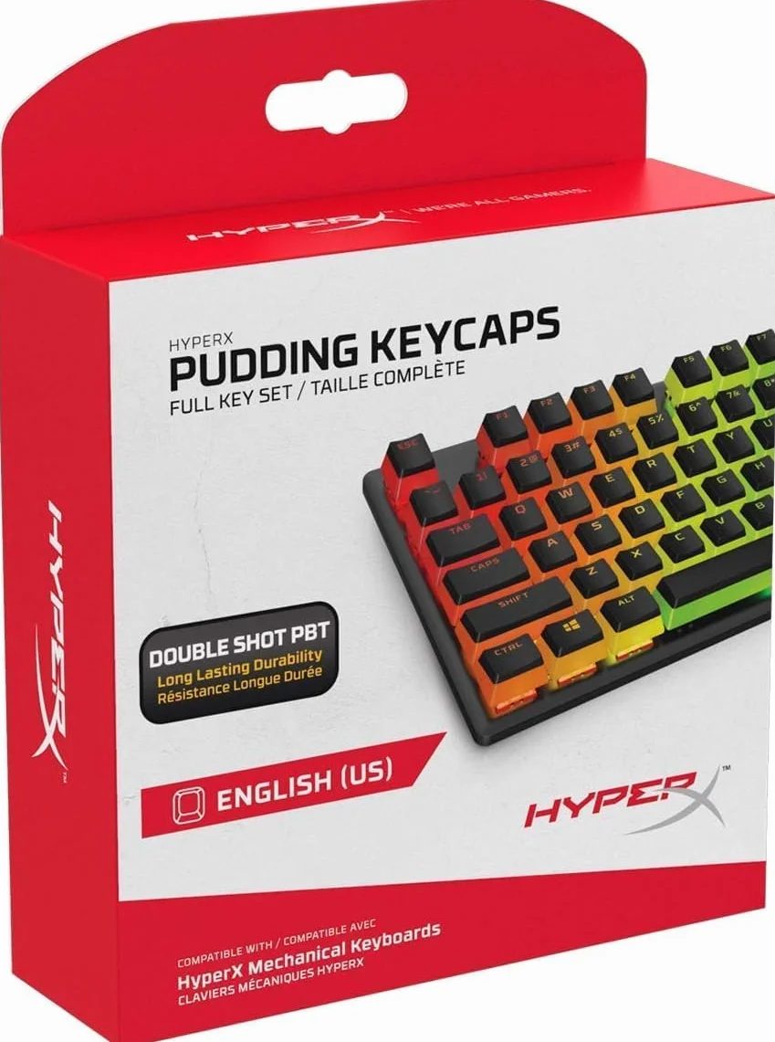 HyperX Keycaps Pudding Pełny zestaw kluczy PBT Czarny