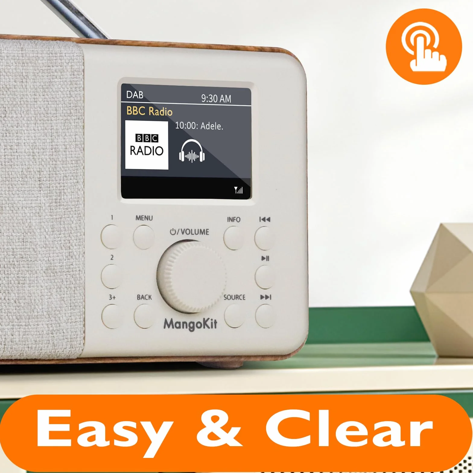 SR10 radio internetowe Smart DAB+ Bluetooth FM kolorowy wyświetlacz podwójny alarm