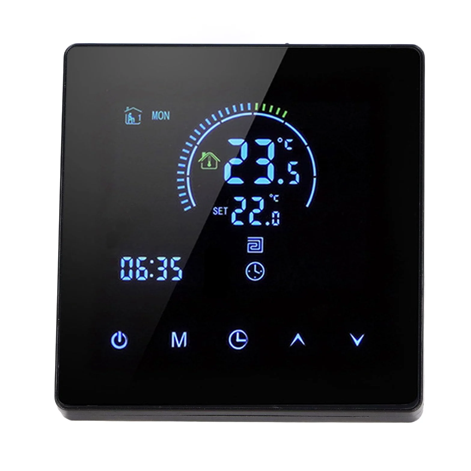 FTVOGUE Termostat Cyfrowy Programowalny Termostat PC 16A Wyświetlacz LCD AC 90 V do 240 V 41x86x86 Mm 41F do 140F Ogrzewania Elektrycznego w Hotelu Home Office (Typ standardowy)