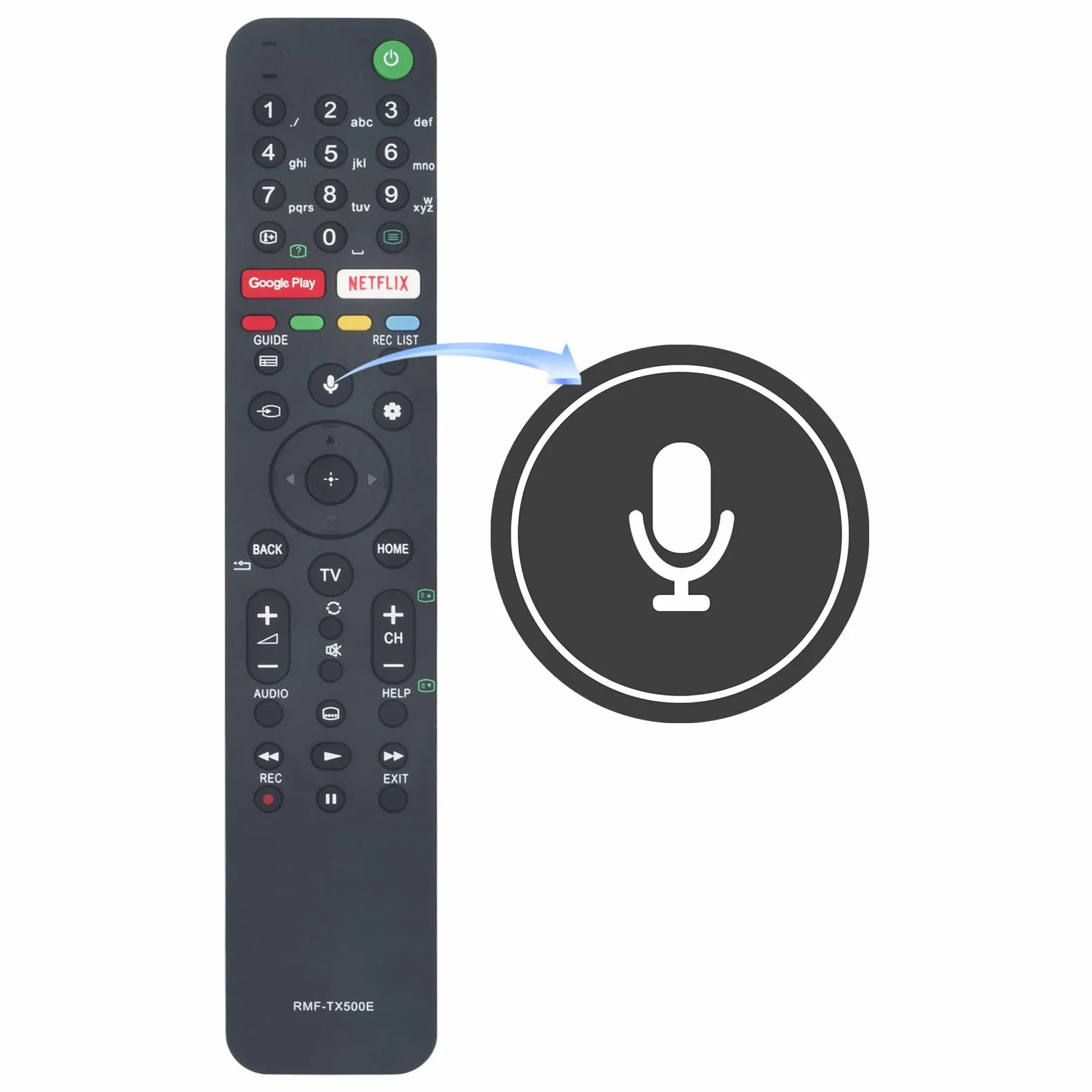 pilot zastępczy RMF-TX500E do Sony KD55AG9 KD55XG8505