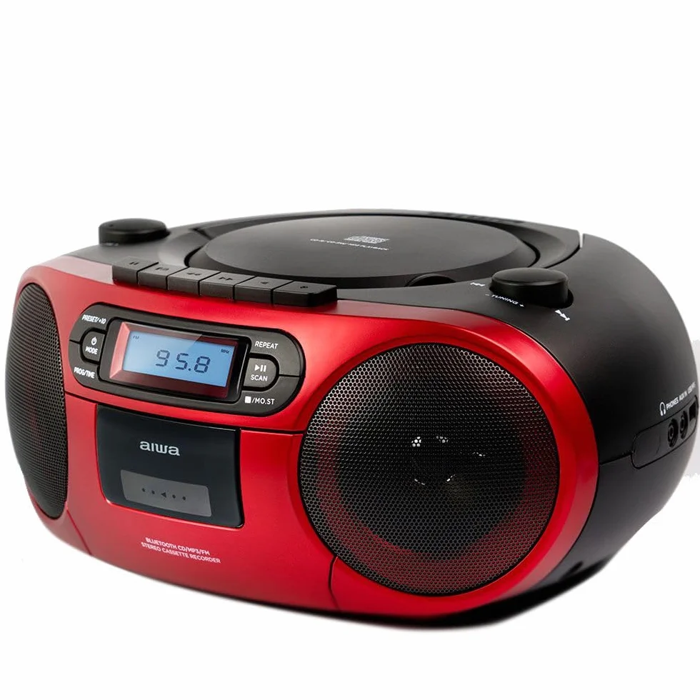 BOOMBOX RADIOODTWARZACZ KASETOWY, CD, USB, BLUETOOTH - AIWA BBTC-550RD