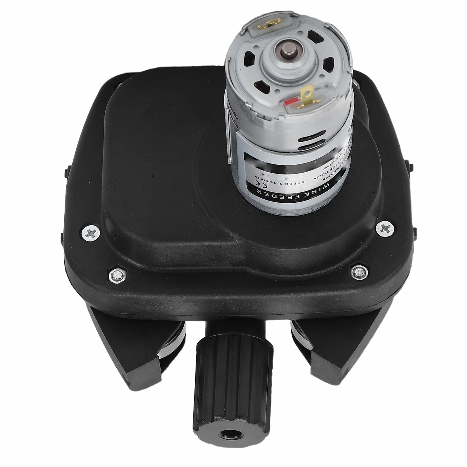 Eujgoov MIG Spawacz 40W Silnik Podawania Drutu 1.5A 2-18m/min 4 Rolki Podajnika Drutu do 0.8-1.0mm, z Systemem Podawania Metalu 5KG do Półautomatycznych Maszyn Spawalniczych