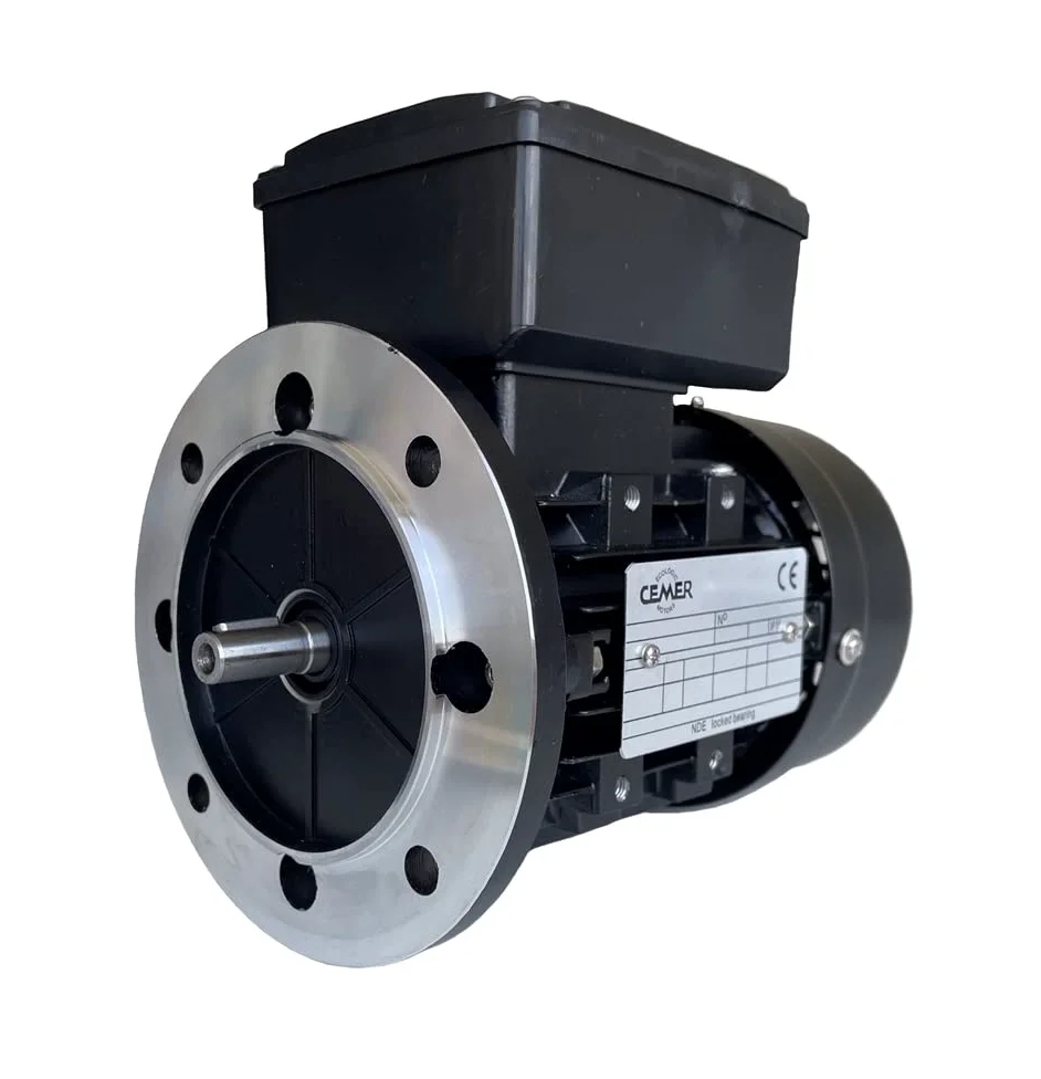 MOTOR ELEKTRYCZNY CEMER MONOFASICZNY 3000 RPM 230 V 0,18 kW / 0,25 KM ROZMIAR 63 OŚ Ø 11 mm KOŁNIERZ B5 140 mm Średni ROZRUSZNIK