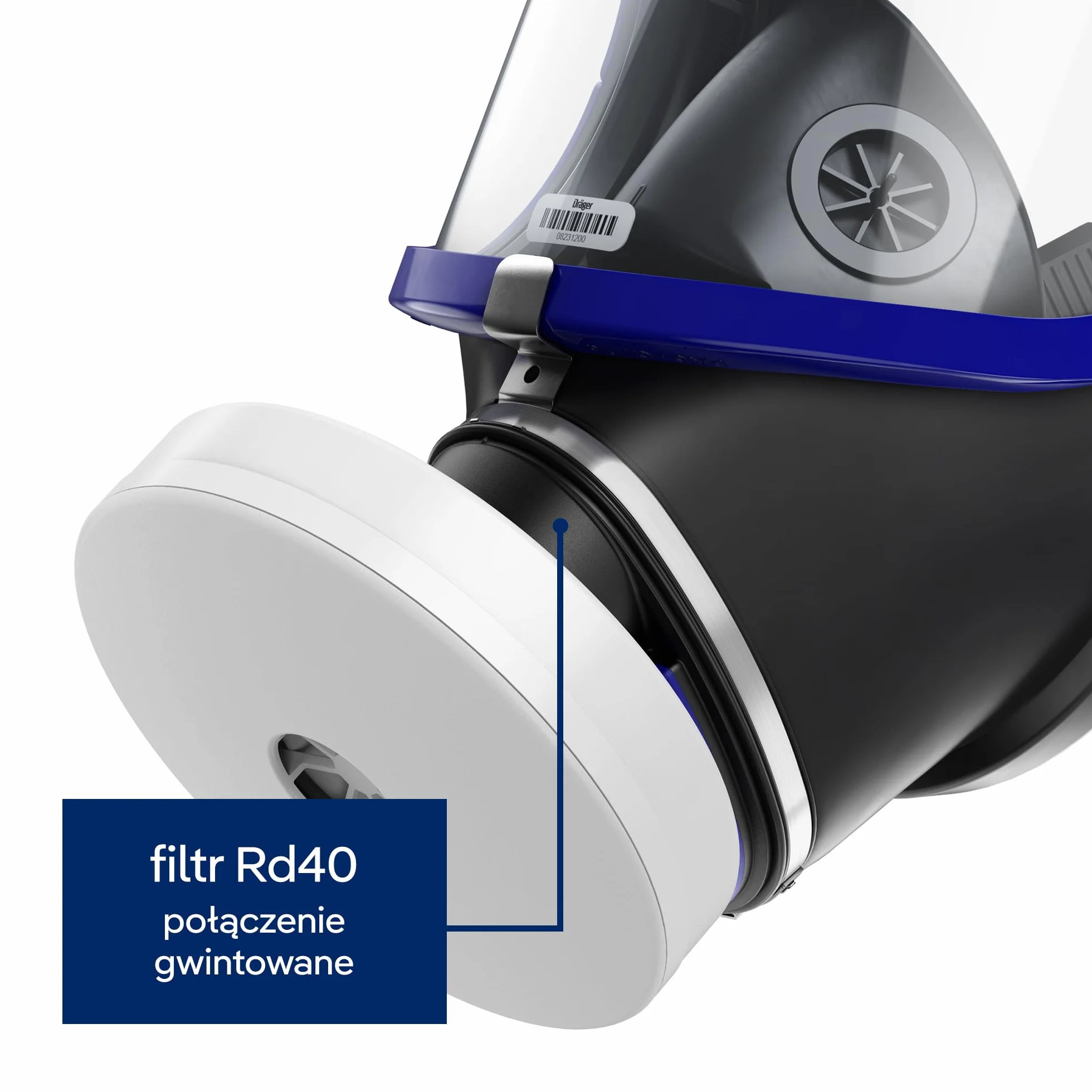 Dräger X-plore Rd40 filtr cząstek stałych 1140 P3 R do aerozoli/cząstek stałych
