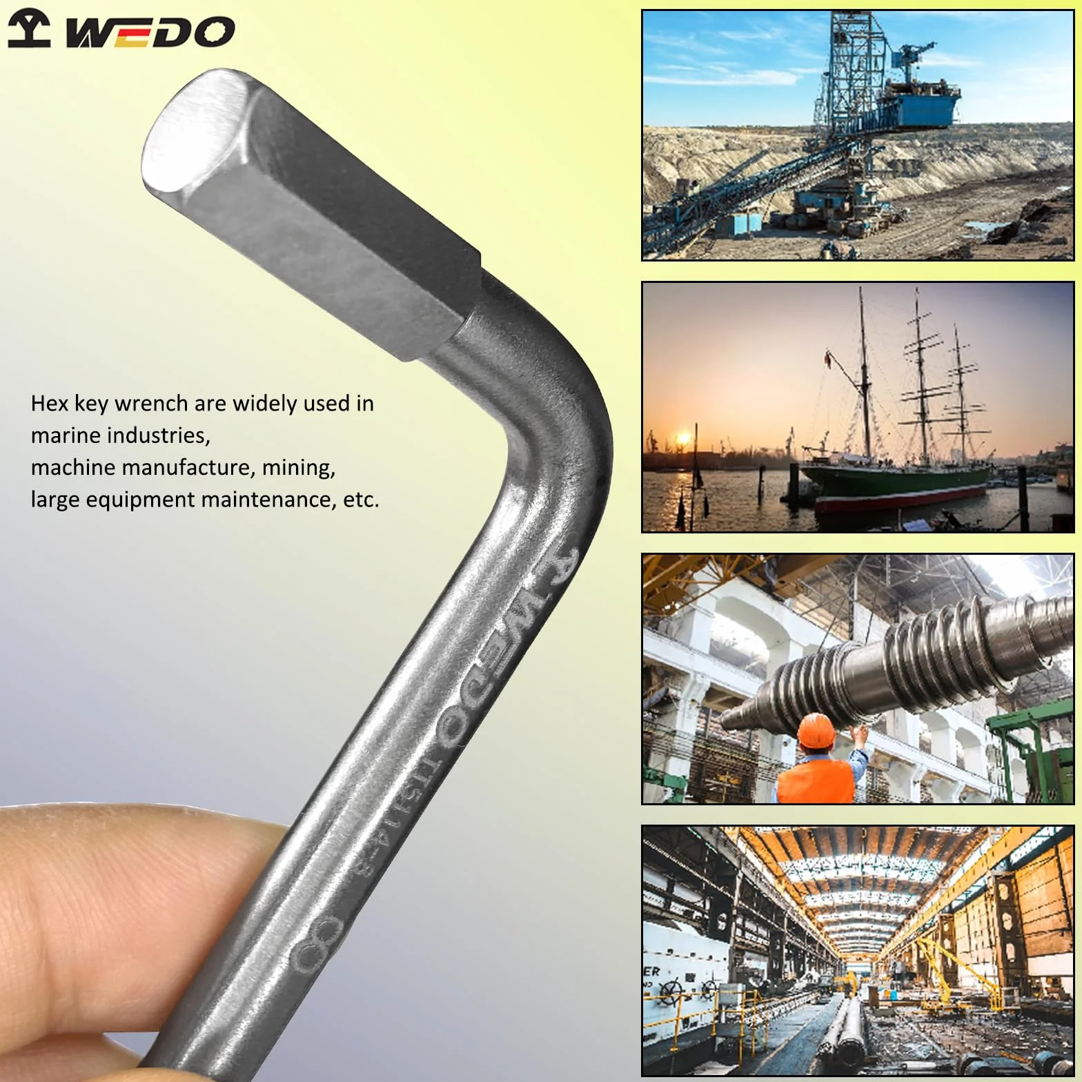 WEDO Klucz imbusowy z kulką, tytan, rozmiar 5 * 80 * 28 mm, lekki, niemagnetyczny, odporny na korozję, kuty matrycowo, stosowany w przemyśle lotniczym, morskim, biomedycznym, chemicznym