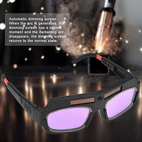 Yosoo Solarne okulary spawalnicze z automatycznym zaciemnieniem, okulary ochronne, regulowana ochrona oczu do gogli Argon Arc Electric Impact
