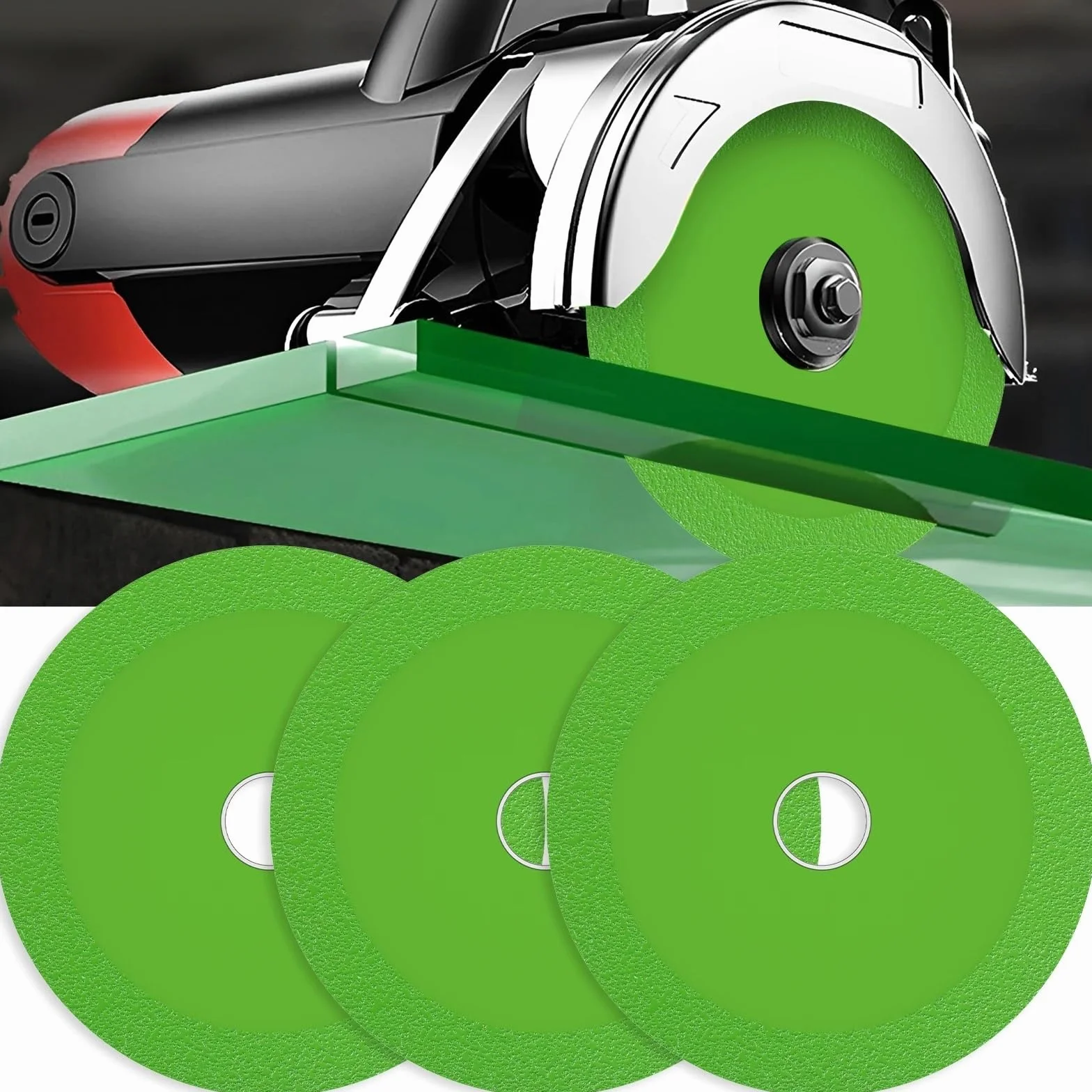 Tarcza do cięcia porcelany, Tarcza do cięcia szkła Diamond Green 3 sztuki 115-125mm(Green 125mm)