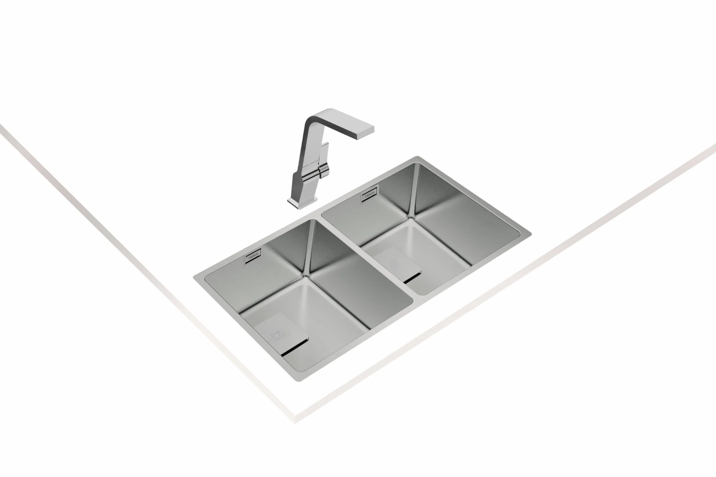 Zlewozmywak Teka Flexlinea Rs15 2C 740 Color Inox Ref 115030009 Szafka 80 Cm Trzyosobowa Możliwość montażu