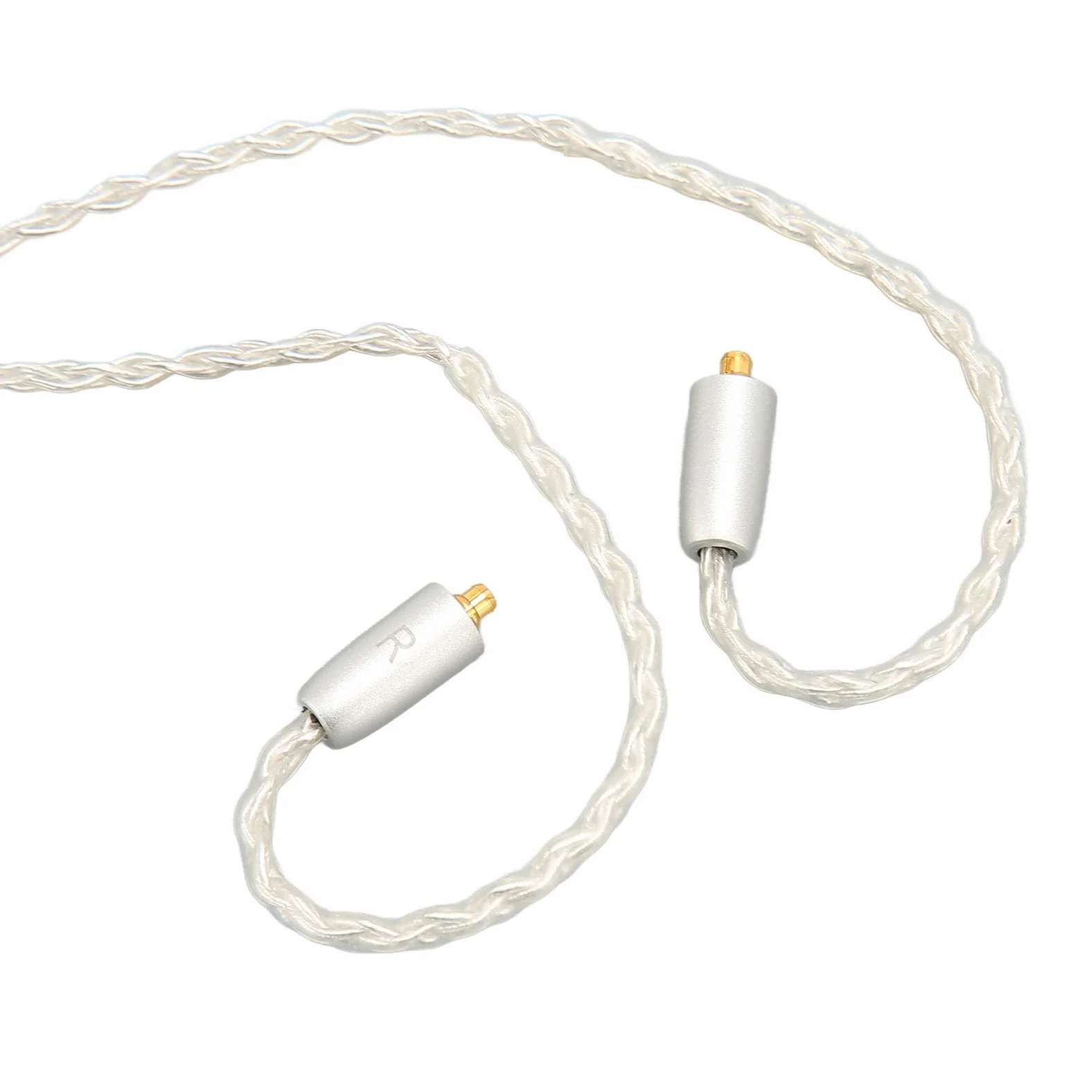 Kabel Słuchawkowy Typu C do MMCX z Mikrofonem, Beztlenowy Miedziany, do SE215 SE315 SE535 SE846 UE900, Biały, 3.9ft