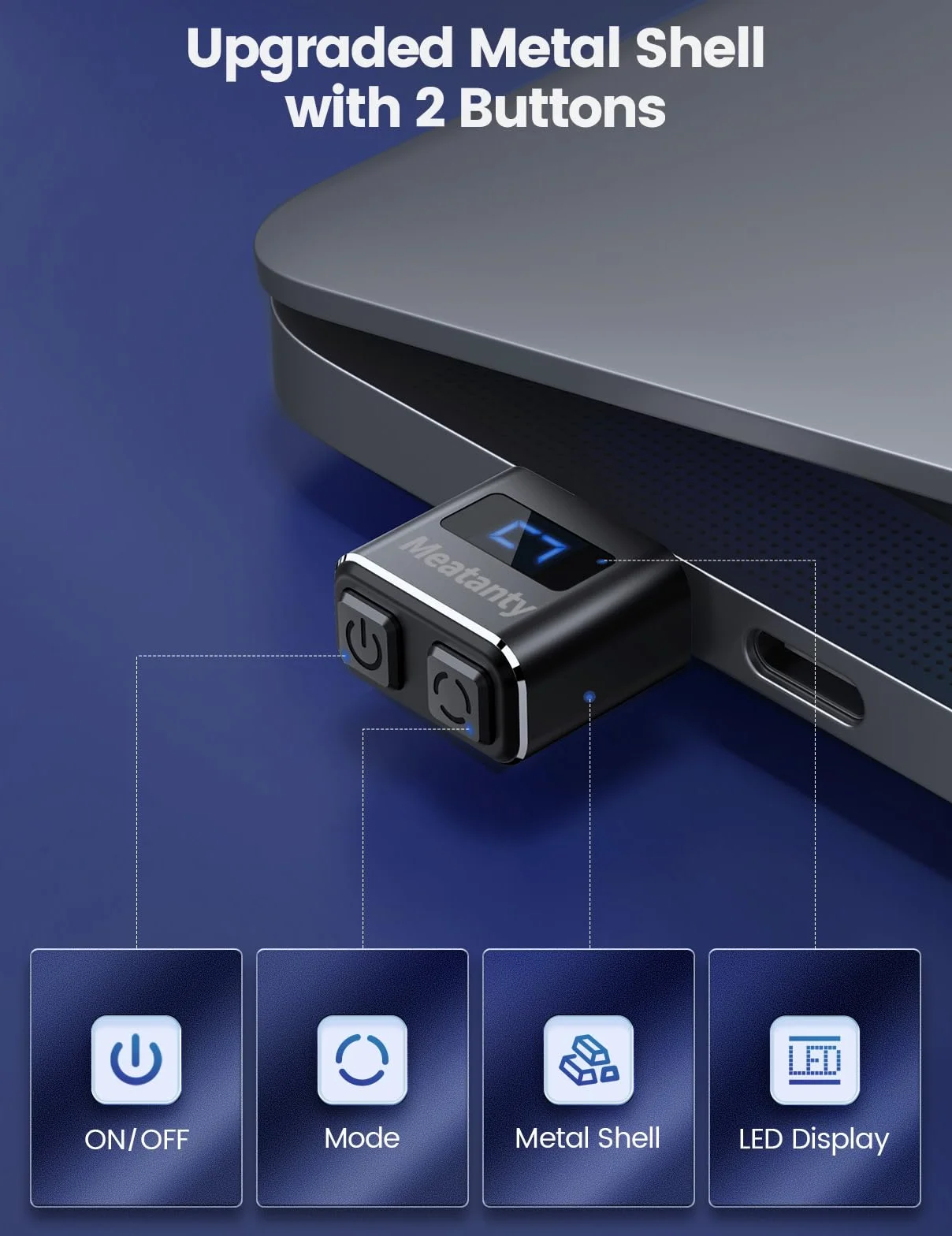 Meatanty 2-przyciskowy symulator myszy USB niewykrywalny automatyczny z 3 trybami ruchu wibracja