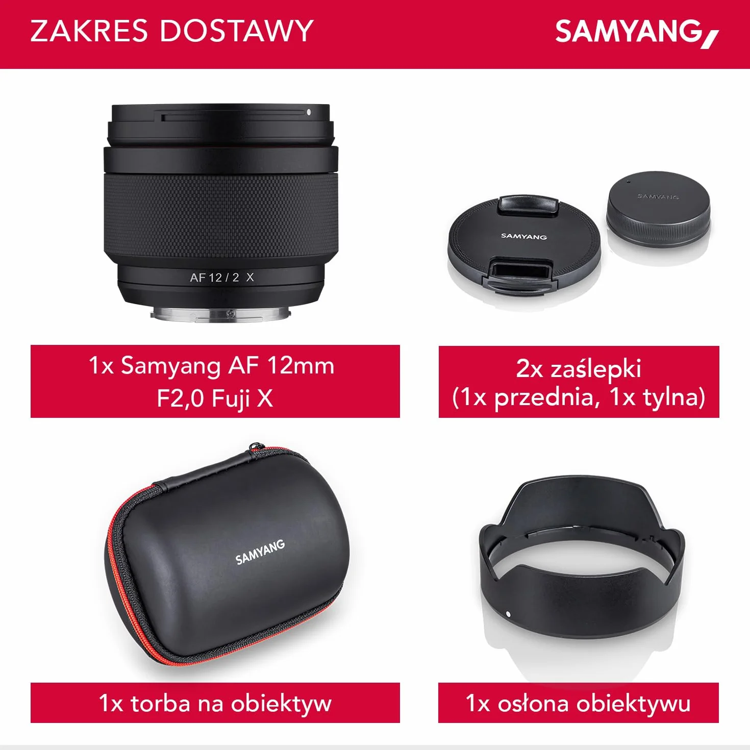 Samyang AF 12mm F2.0 obiektyw szerokokątny do Fuji X, szybki, kompaktowy, lekki, uszczelniony
