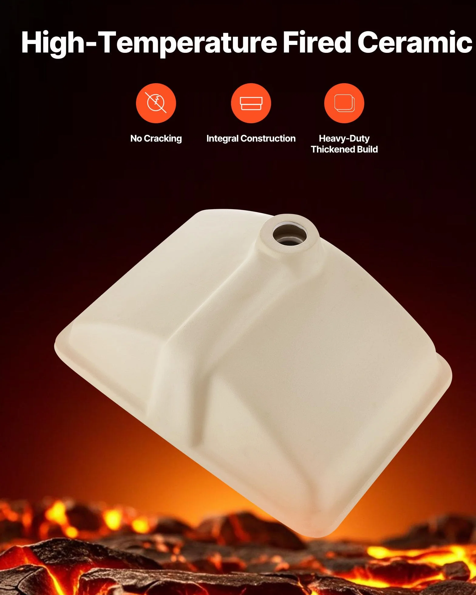 VEVOR Zlewozmywak łazienkowy pod blatem, prostokątny biały ceramiczny zlew z otworem przelewowym, pod blatem, nowoczesna toaleta, umywalka, prostokątna, mała przestrzeń