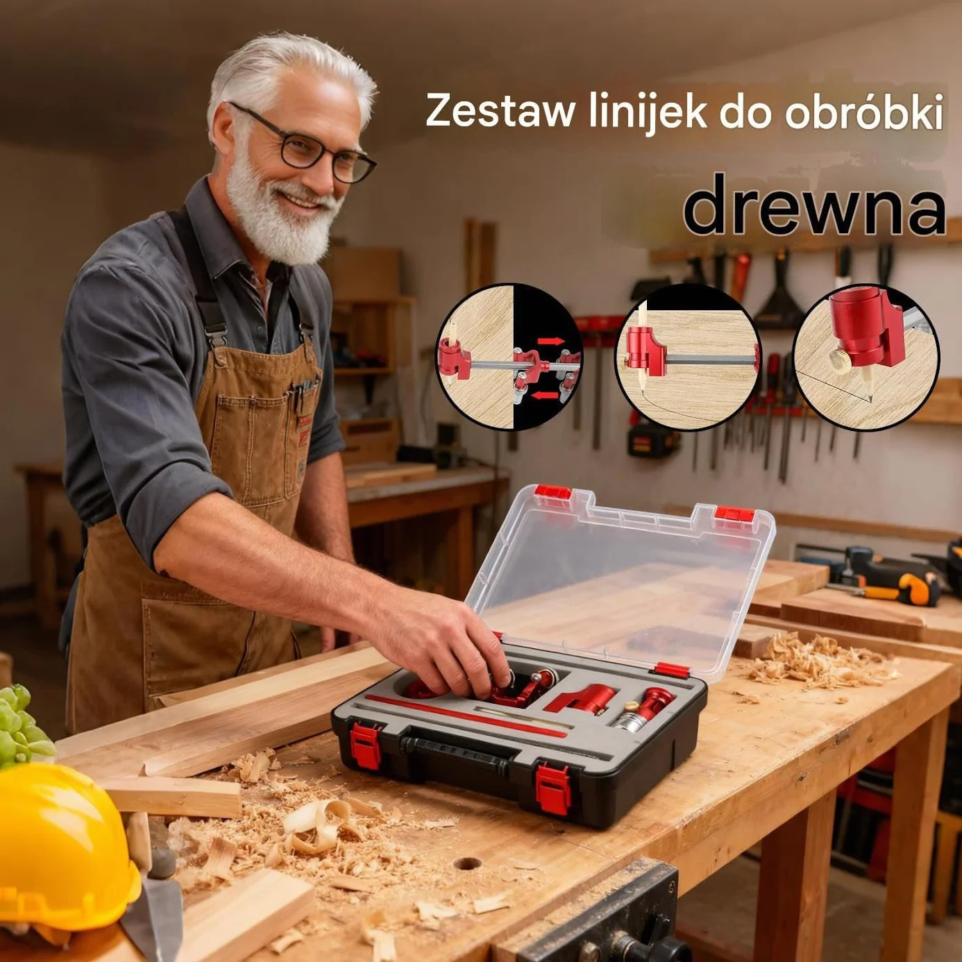Linijka Do Zaznaczania Dla Prac Stolarskich Wielofunkcyjne Narzędzie Do | Linijka Do Prostych i Łukowych Oznaczeń Dla Stolarstwa Dla Rzemiosła Renowacji Budownictwa Profesjonalistów