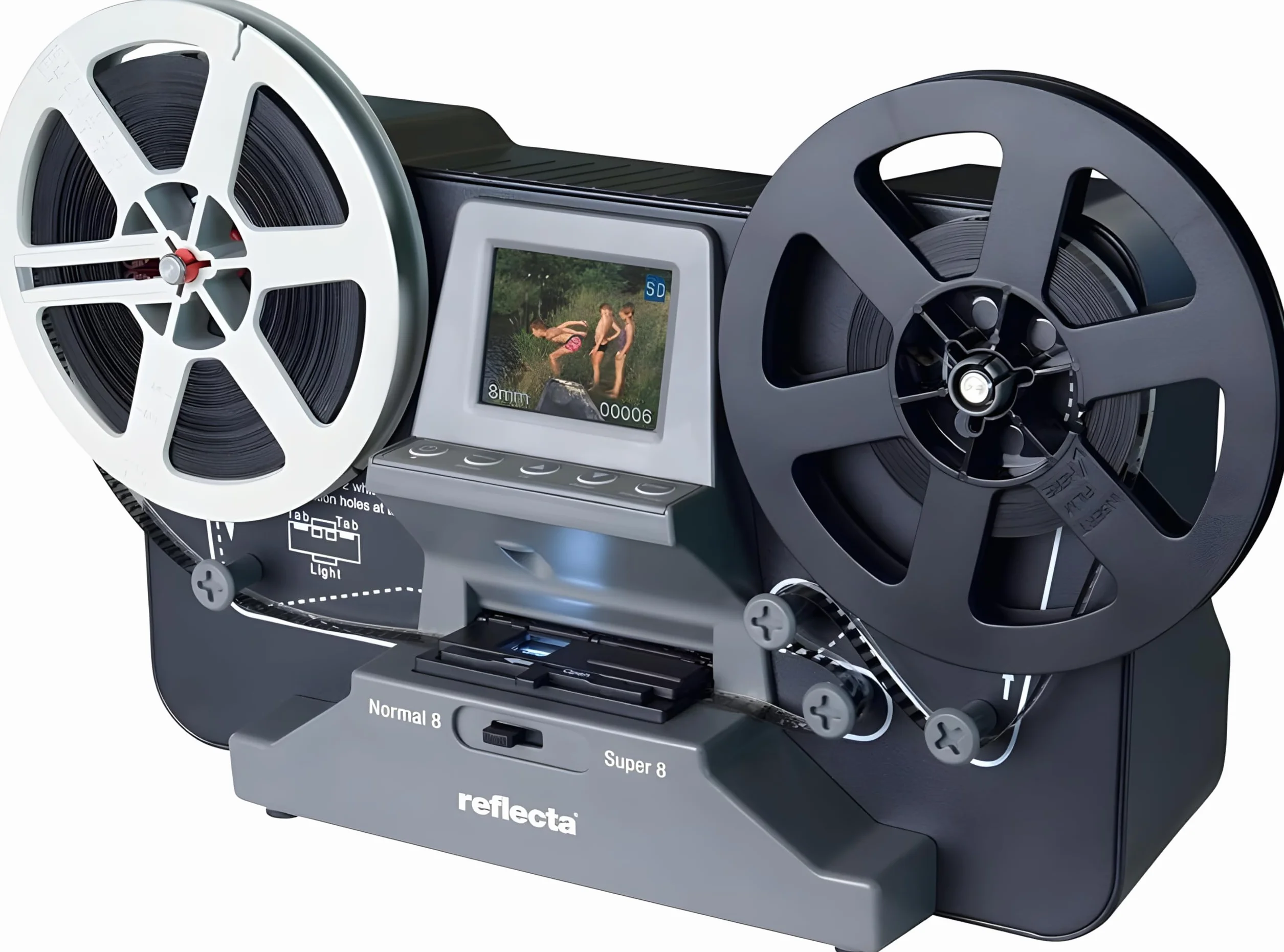 Reflecta Skaner Filmów Super 8 i Normal 8 3,53 MP CMOS LED 1440x1080p 20 kl./s LCD 2,4 cala USB 2.0 HD MP4